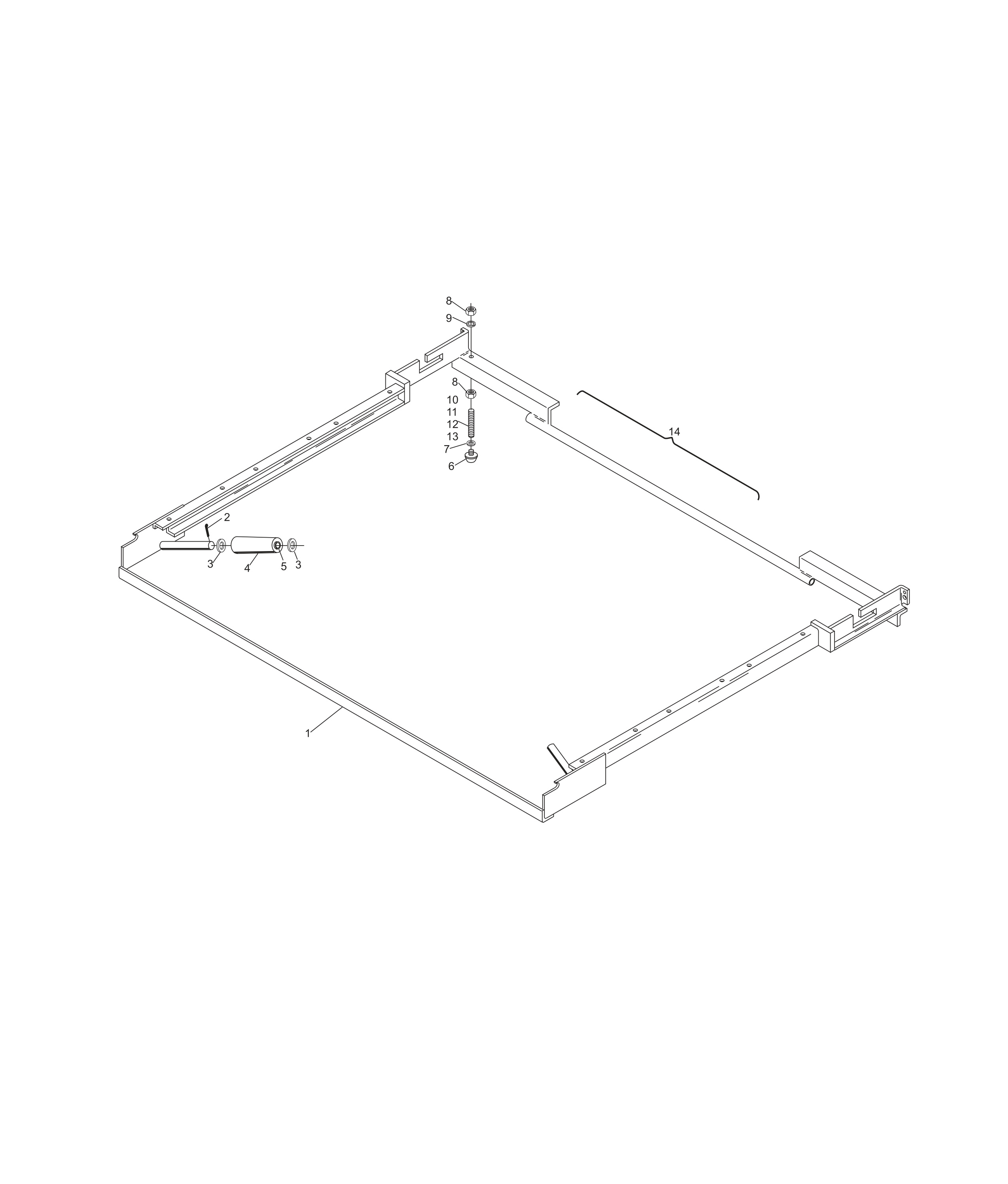 Transport Band Frame Assembly (Long Pit)