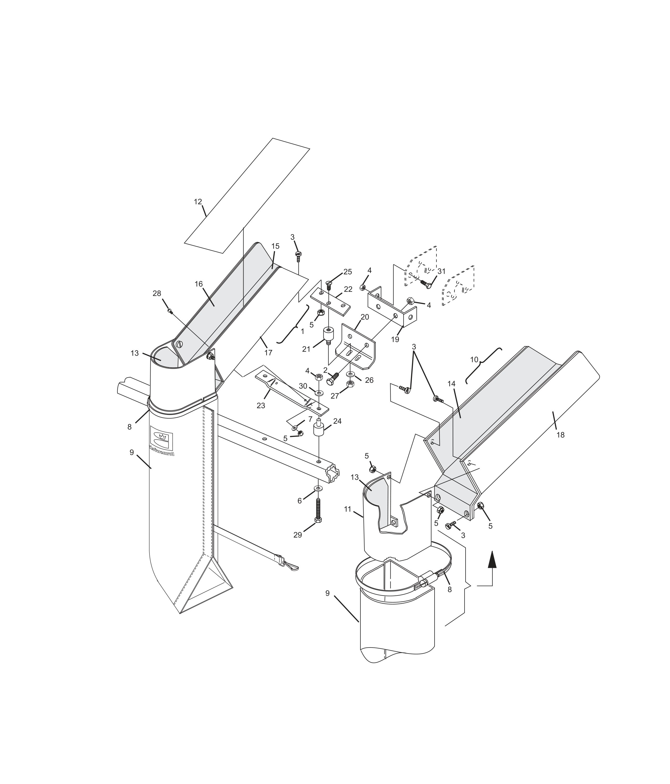 Dual Feed Overflow Chute