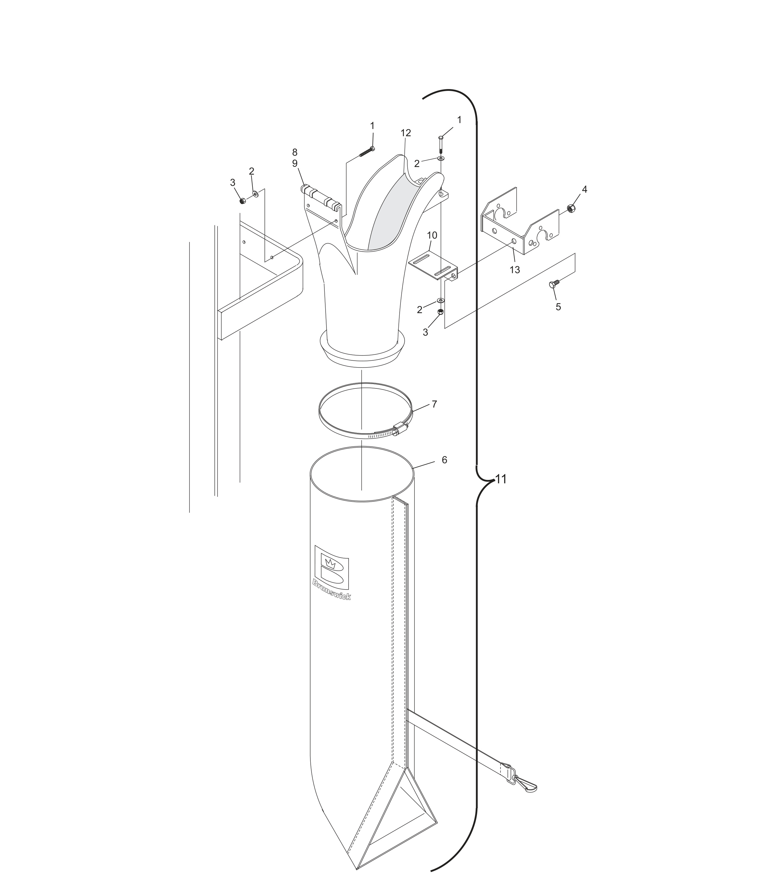 Dual Feed Overflow Chute (Plastic)