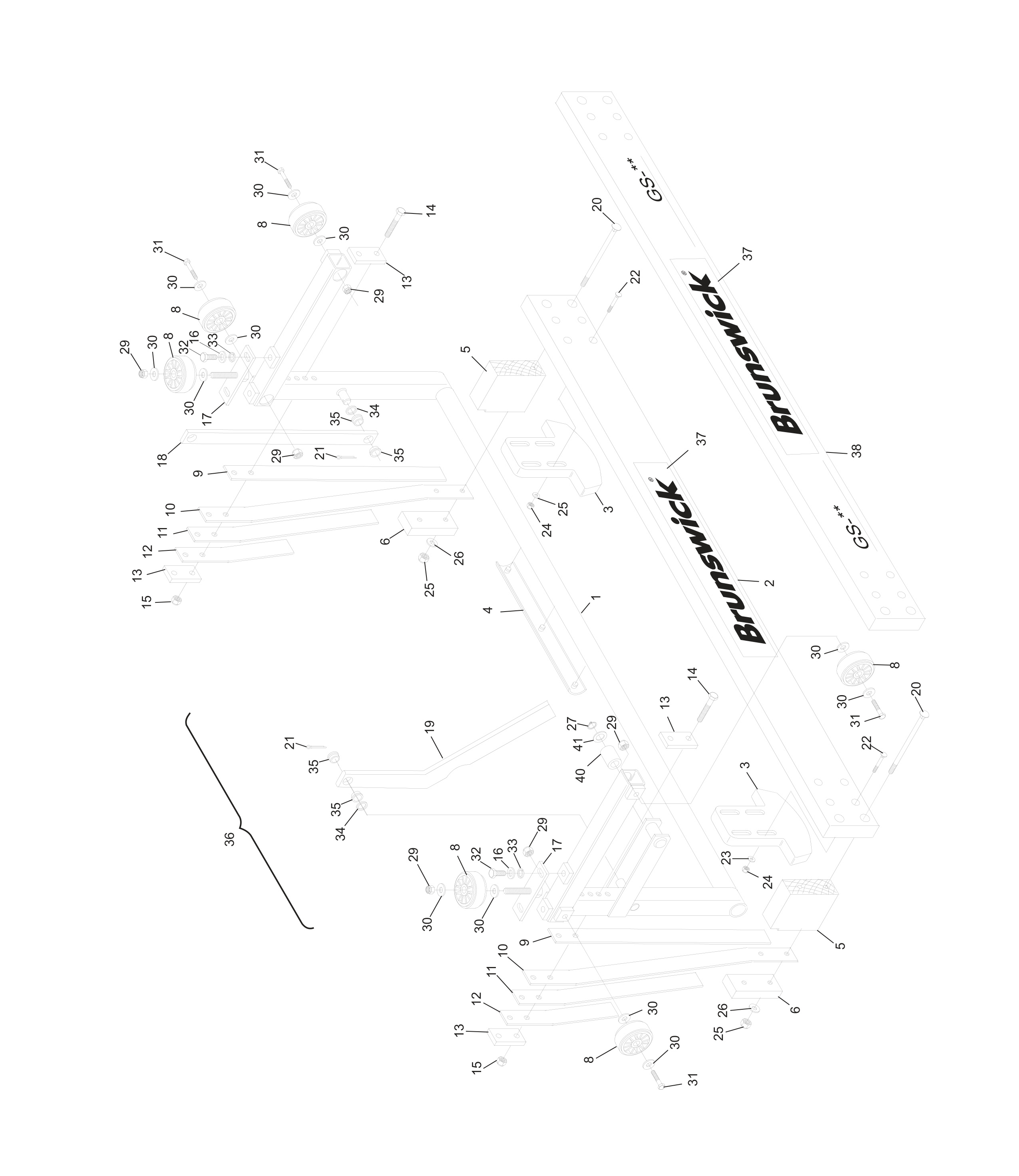 Sweep Wagon Assembly - with Springs