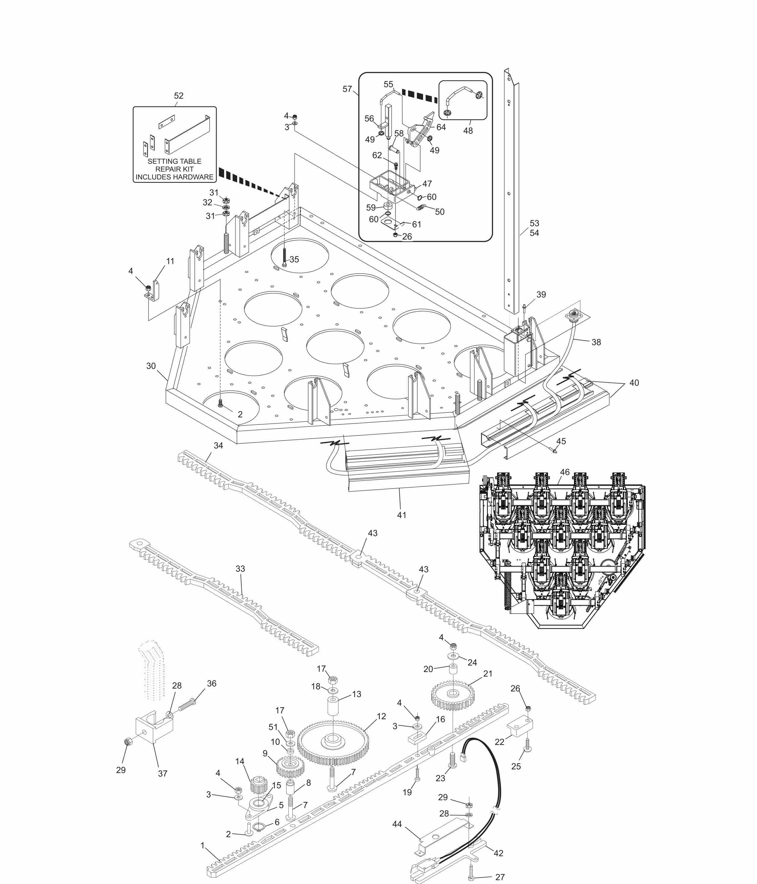 GS-X-CPO Setting Table and Gears (Series 424 and Above) GS-X-CPO Setting Table and Gears (Series 424 and Above)
