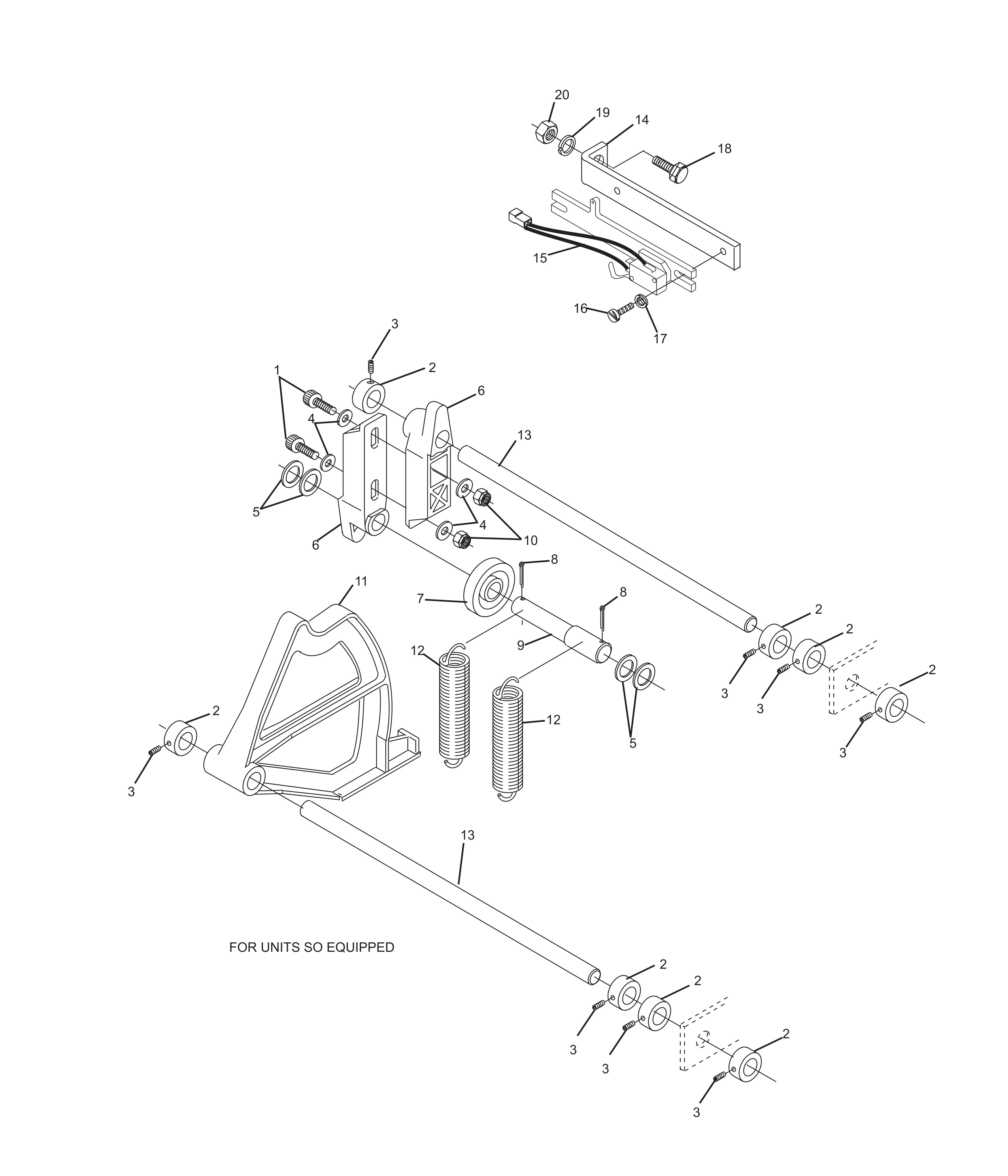 GS-10 Setting Table Switch Cam Assembly GS-10 Setting Table Switch Cam Assembly