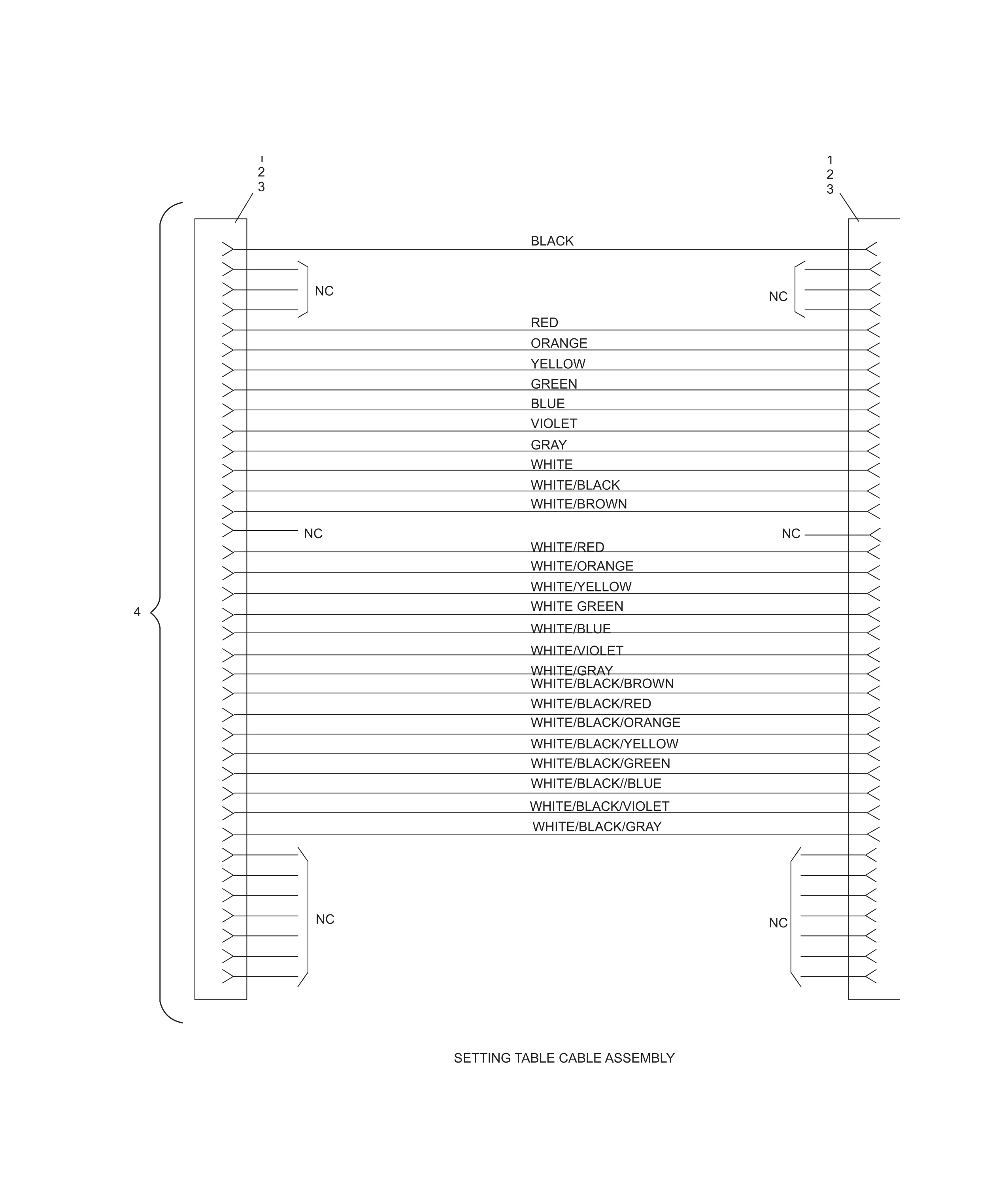 Setting Table Cable Assembly - Silver Box