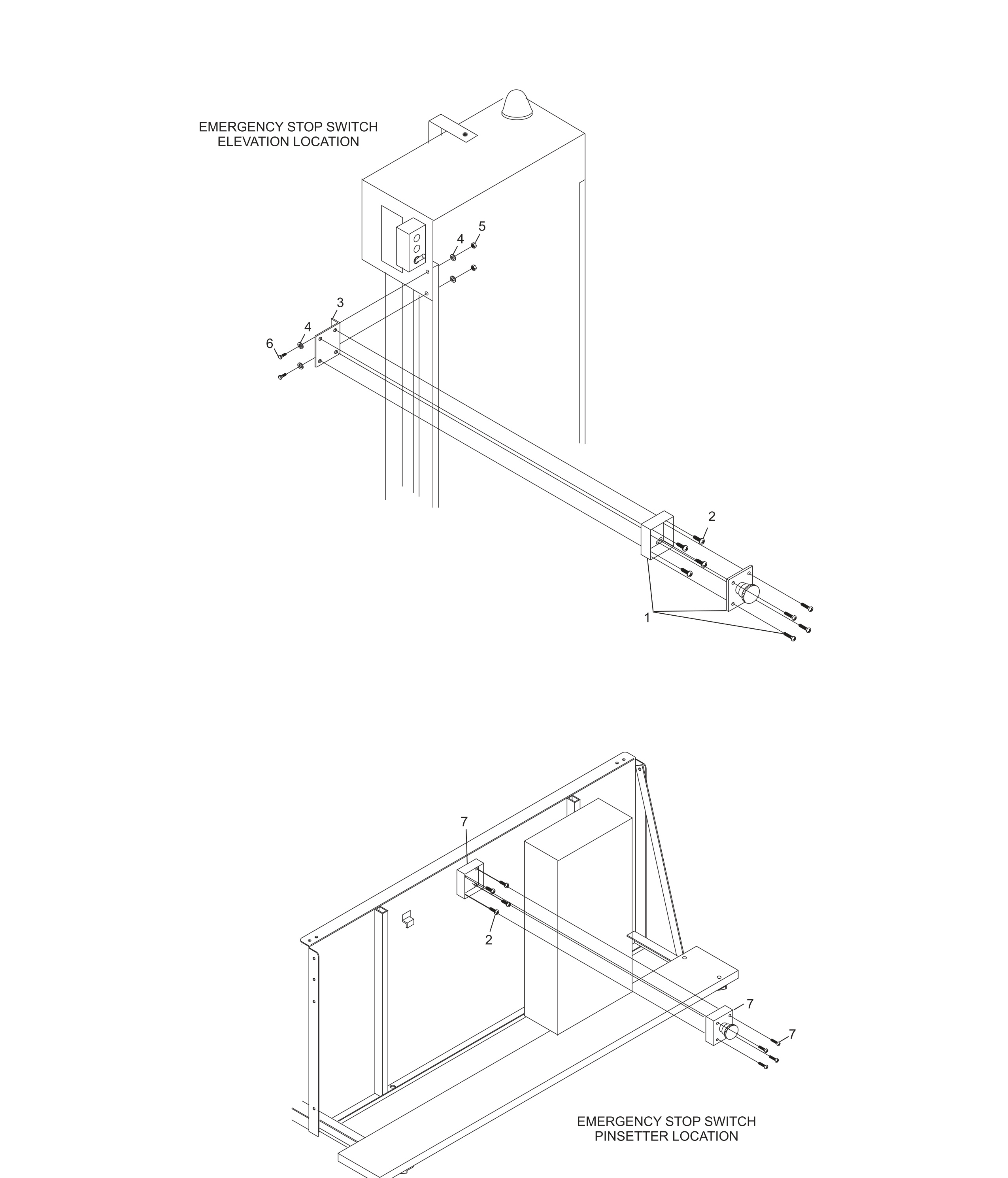 Base-Fixed Emergency Stop Switch