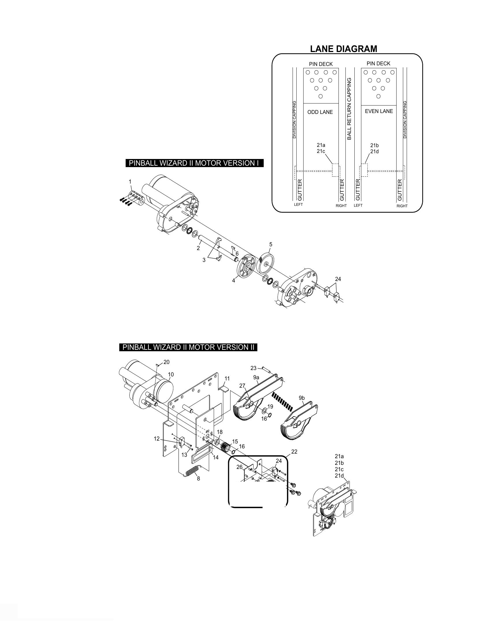 25 28 Pinball Wizard II Motor Version I & II