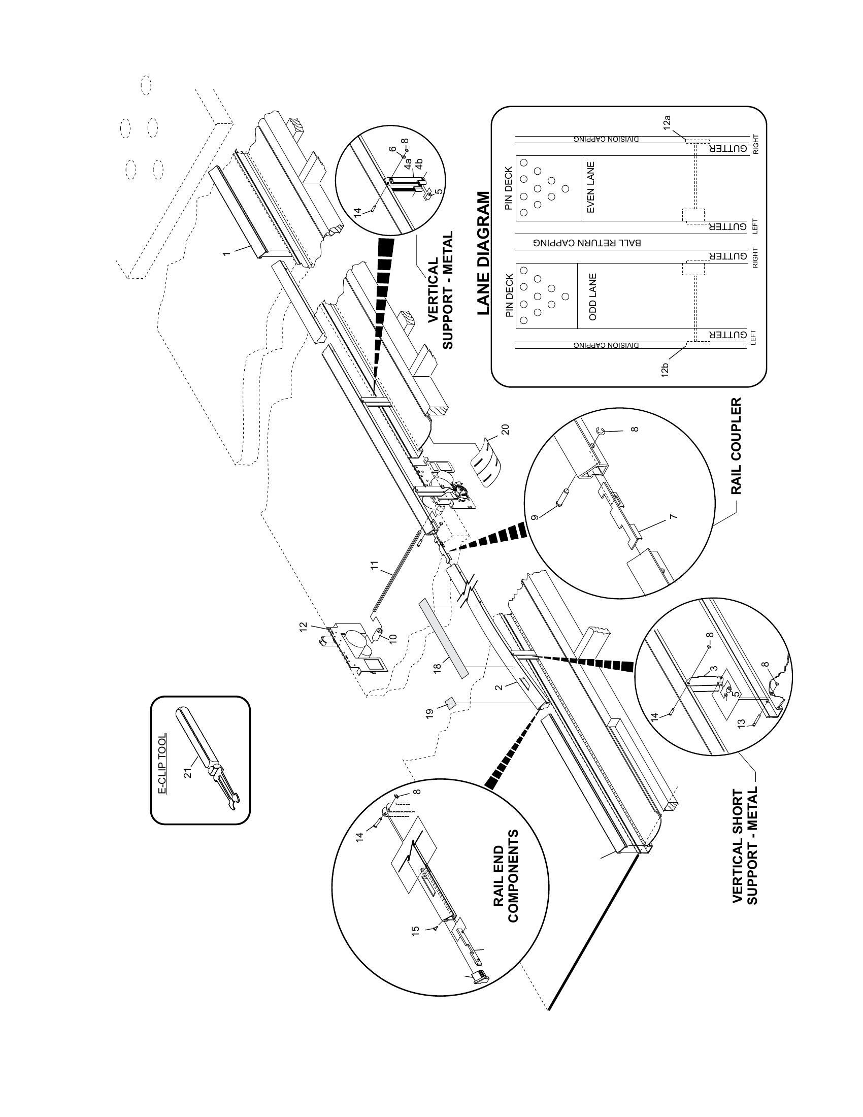 Pinball Wizard II Gutters Automated Bumpers System 12a
