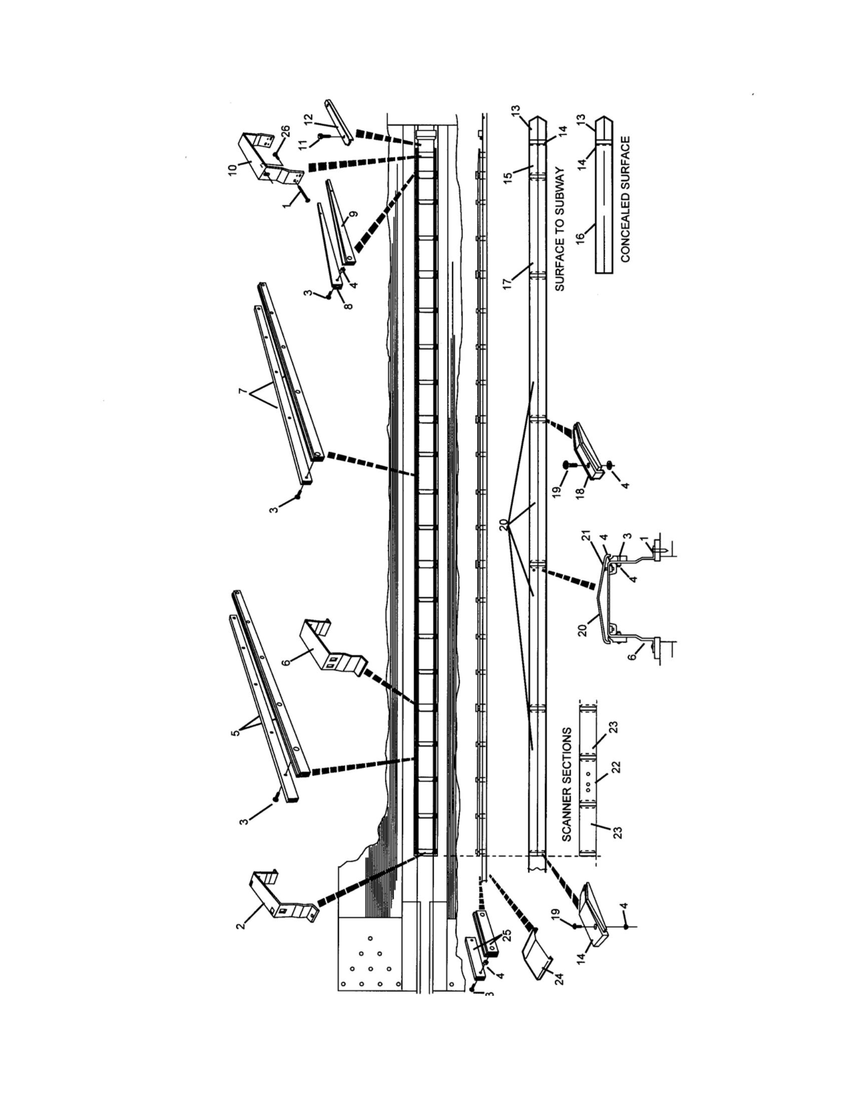 V.O.S./U.O.S. Capping For Surface To Subway & Concealed Surface