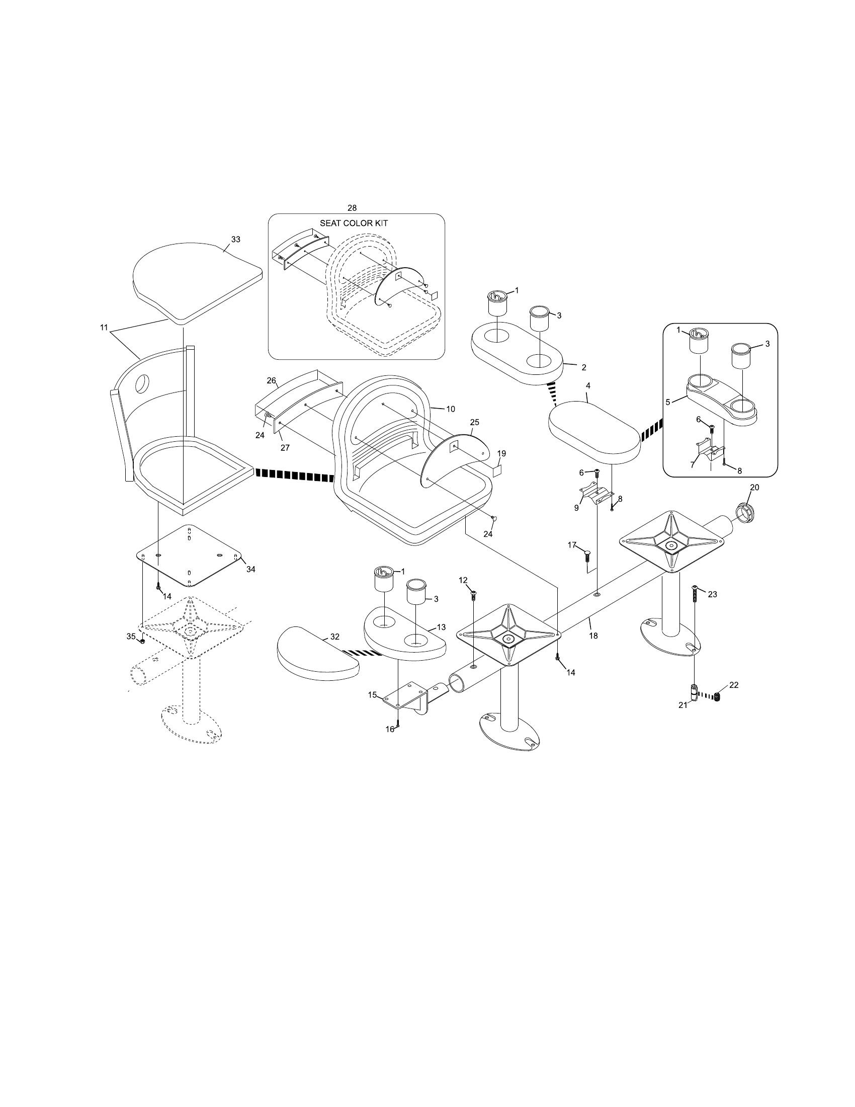 Frameworx Two Seat Rail (Short)