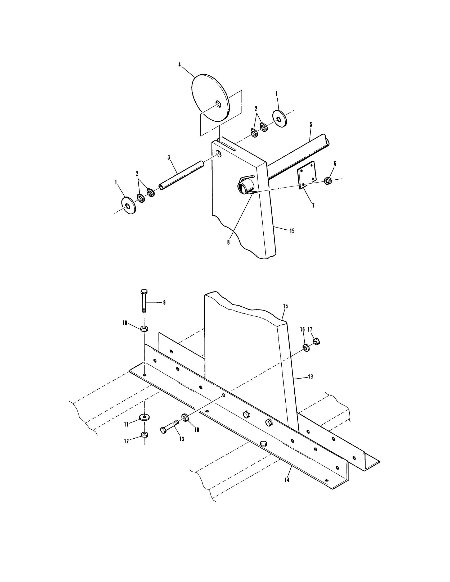 B-2000 Action Set Masking Unit Support Assembly