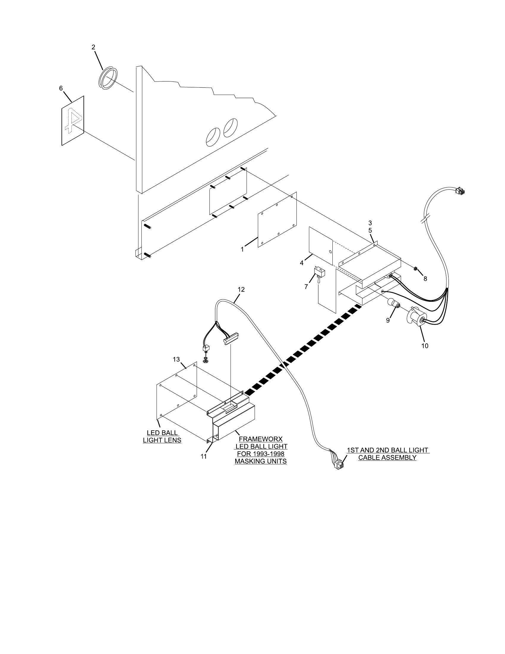 Frameworx Ball Light Assembly 1993 -1998 Masking Units