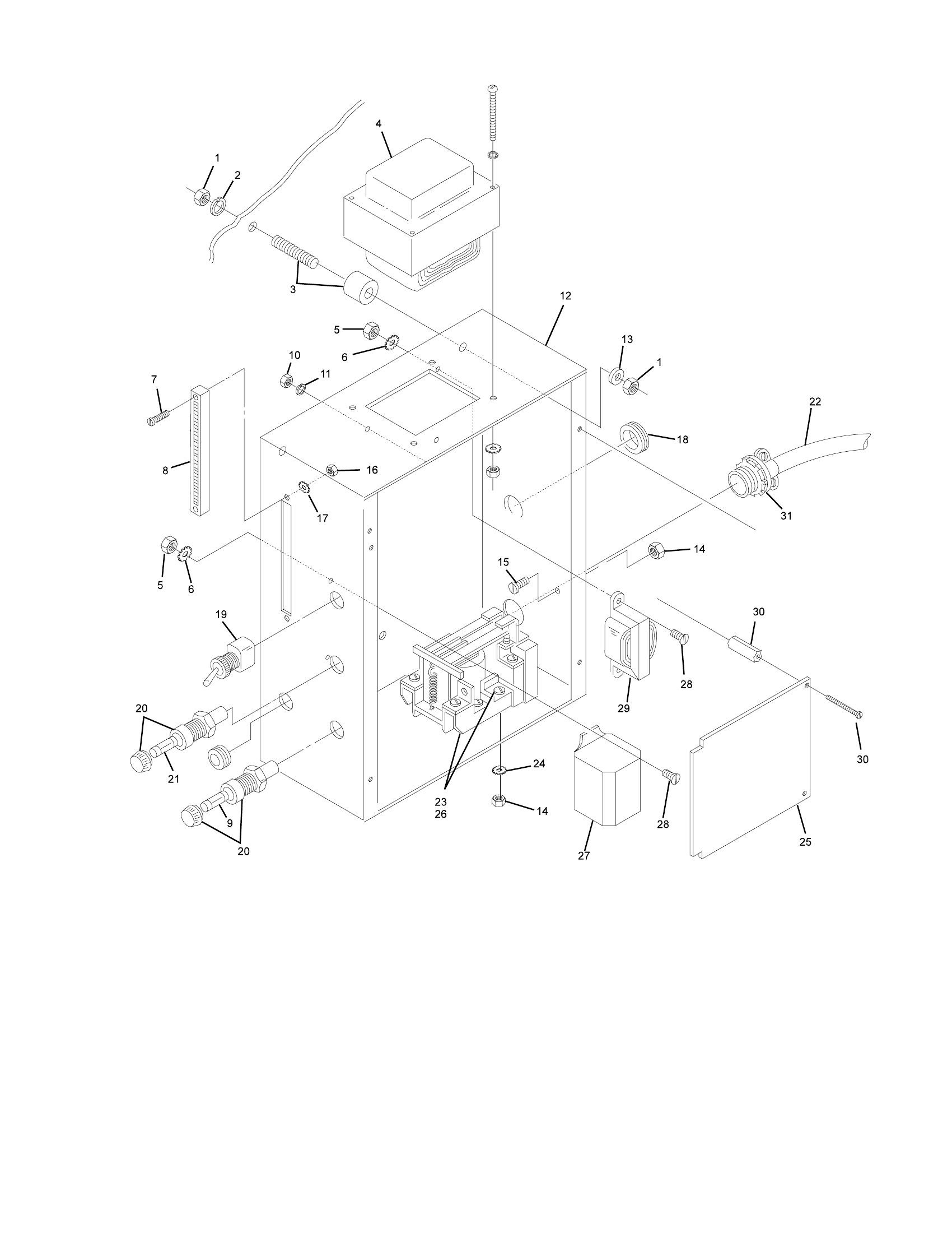 Lustre Kleen Ball Conditioner Electrical Control Box Assembly