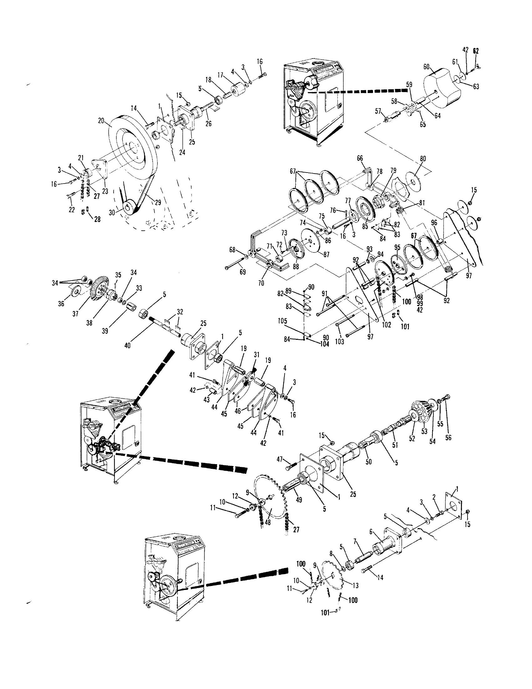 Lustre King Ball Conditioner Brake Roller & Idler Assembly, Oscillator & Compound Applicator Mechanism Lustre King Ball Conditioner Brake Roller & Idler Assembly, Oscillator & Compound Applicator Mechanism
