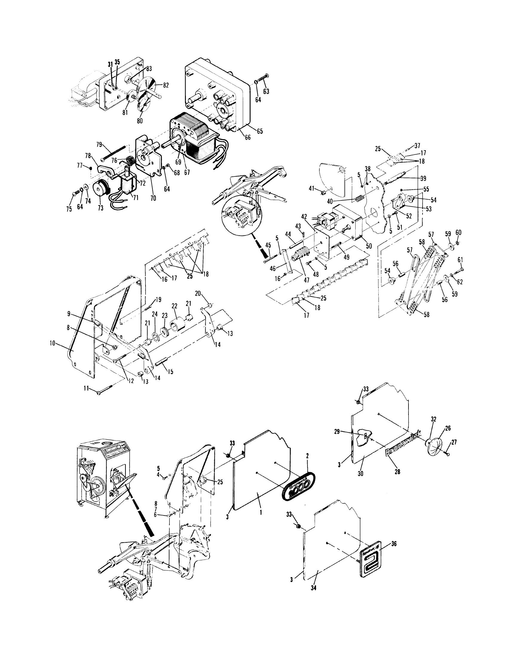 Lustre King Ball Conditioner Door Mechanism, Track & Door Motor Assembly Lustre King Ball Conditioner Door Mechanism, Track & Door Motor Assembly