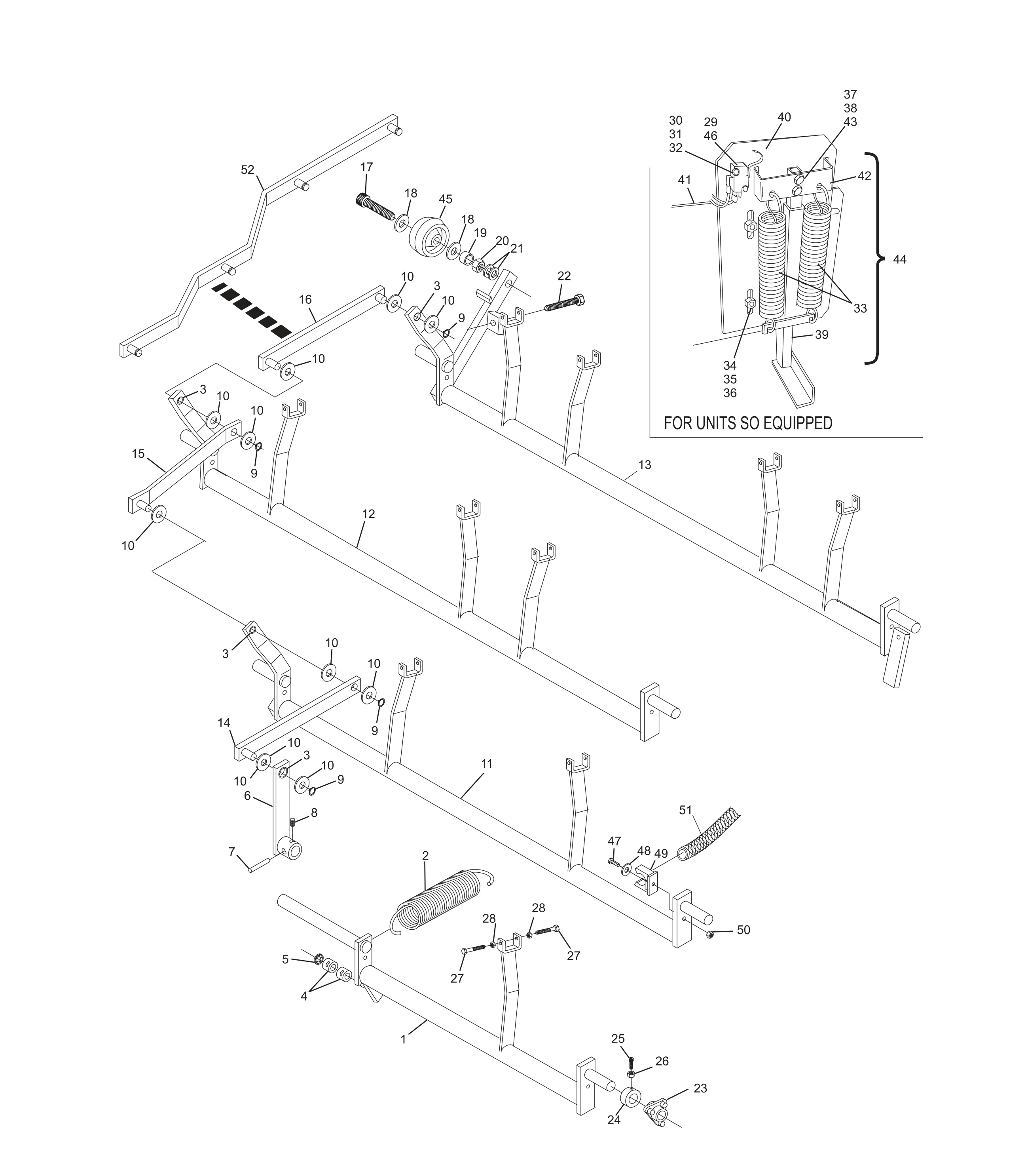 GS-10 - GS-98 Setting Table Swing Shafts GS-10 - GS-98 Setting Table Swing Shafts