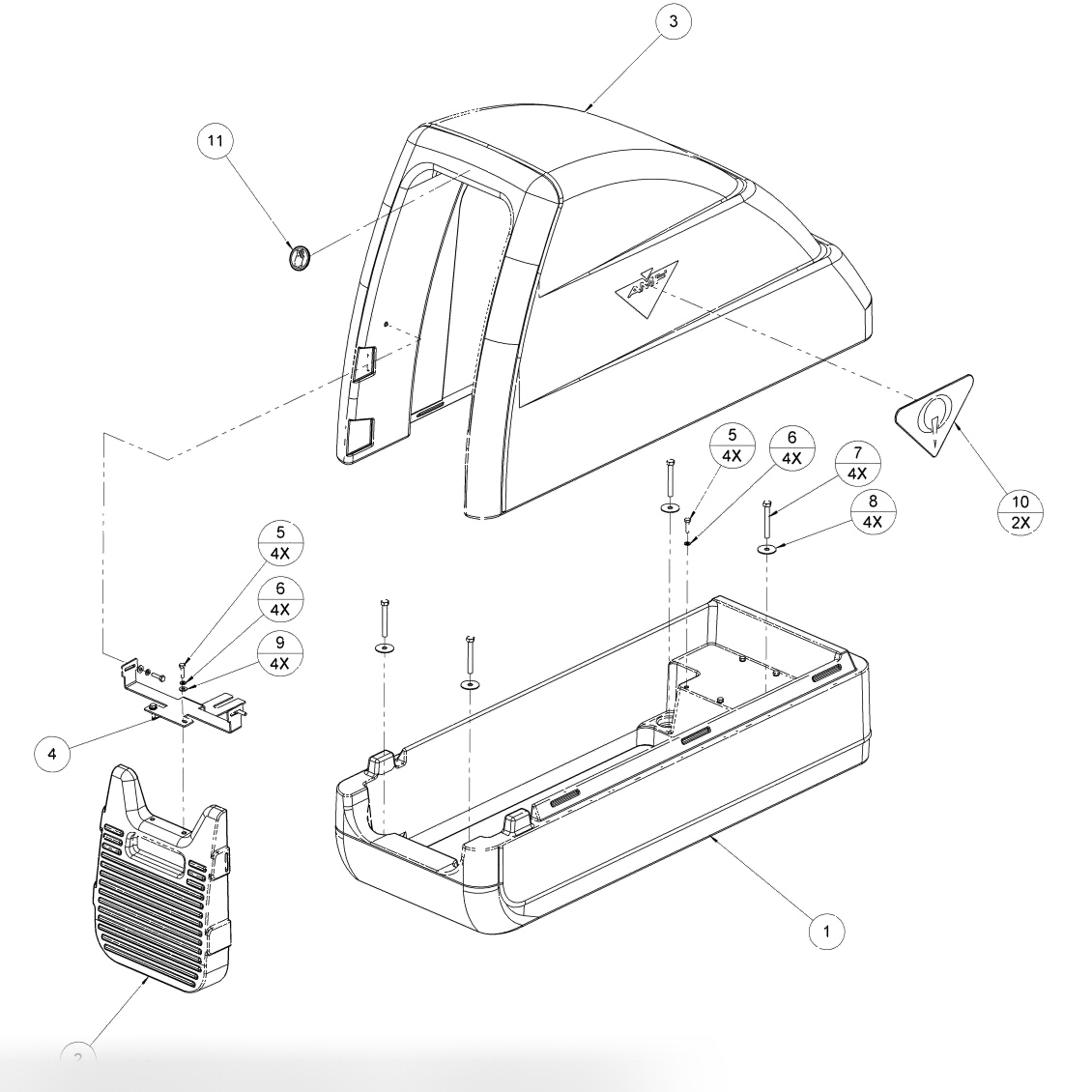 Hood Assembly - Molded