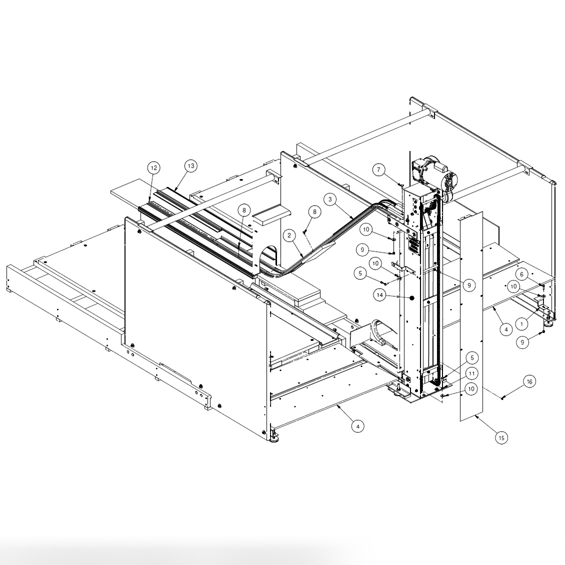 Ball Track & Elevator Assembly