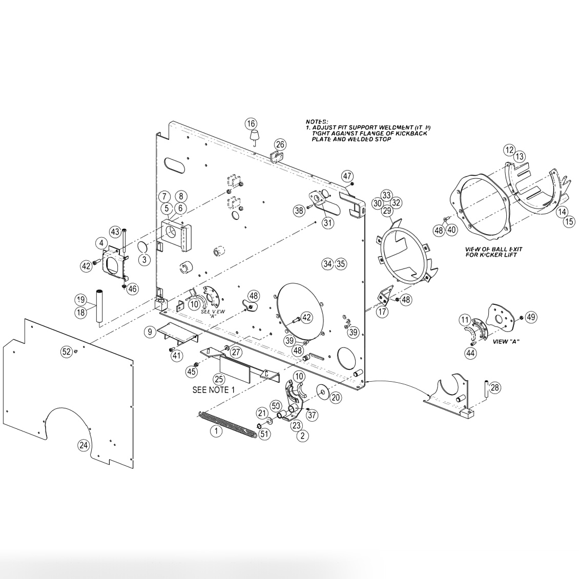 Kickback Plate Assembly
