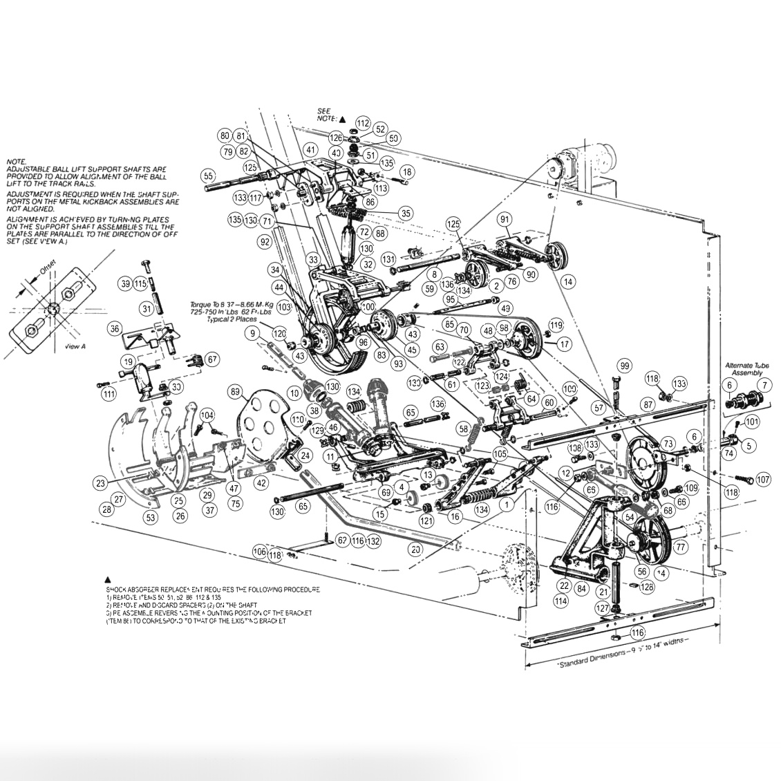 Kicker Ball Lift Assembly