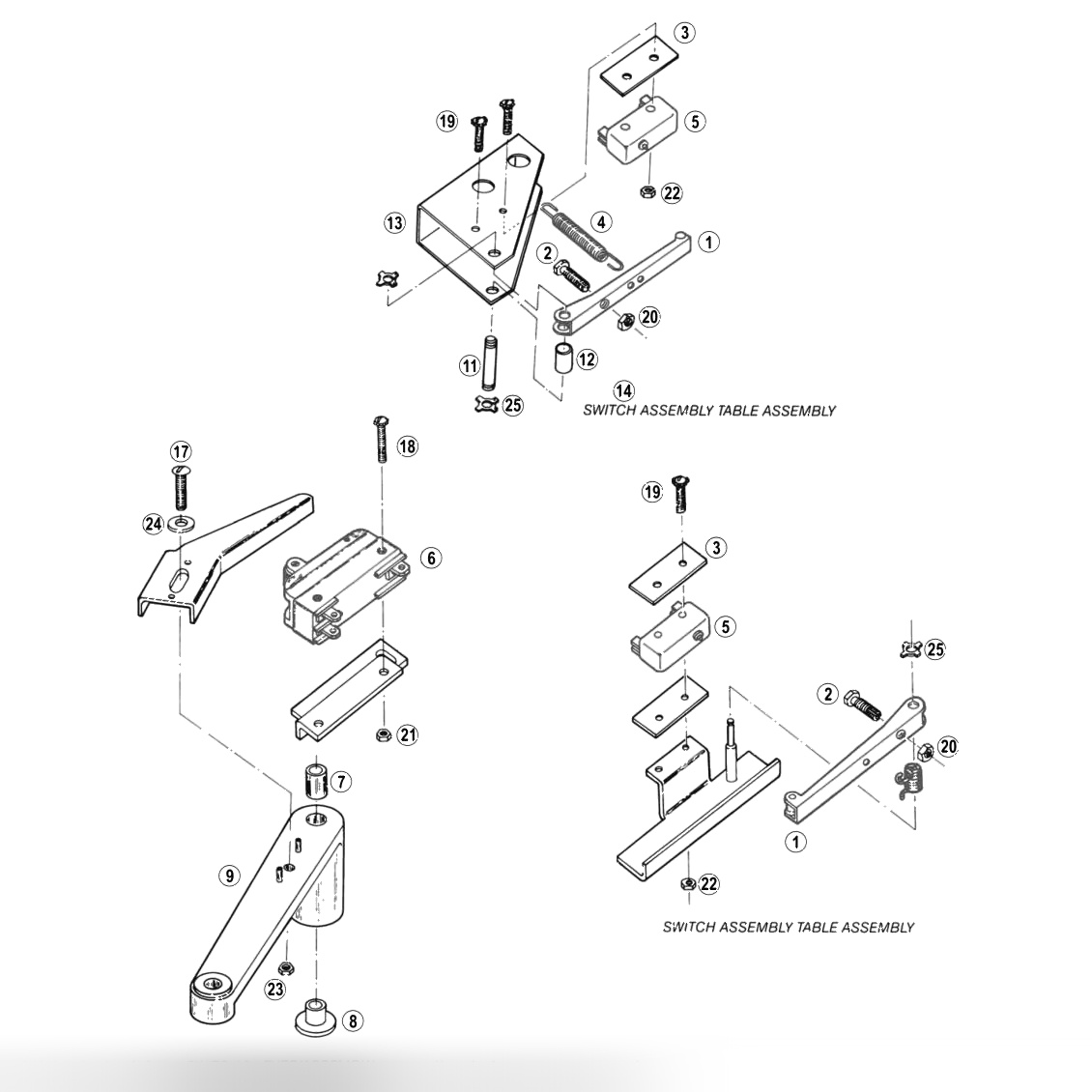 Switch Assembly Table Assembly