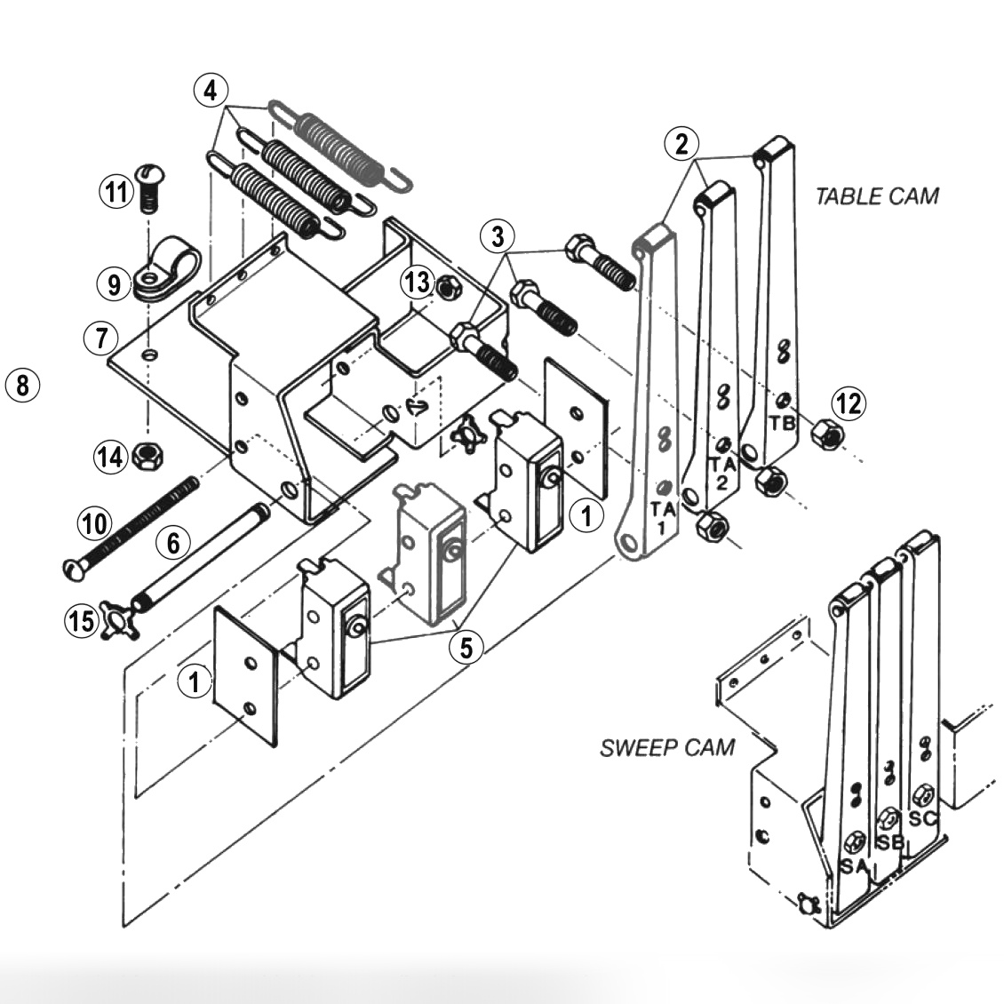 Sweep & Table Cam Switch Assembly