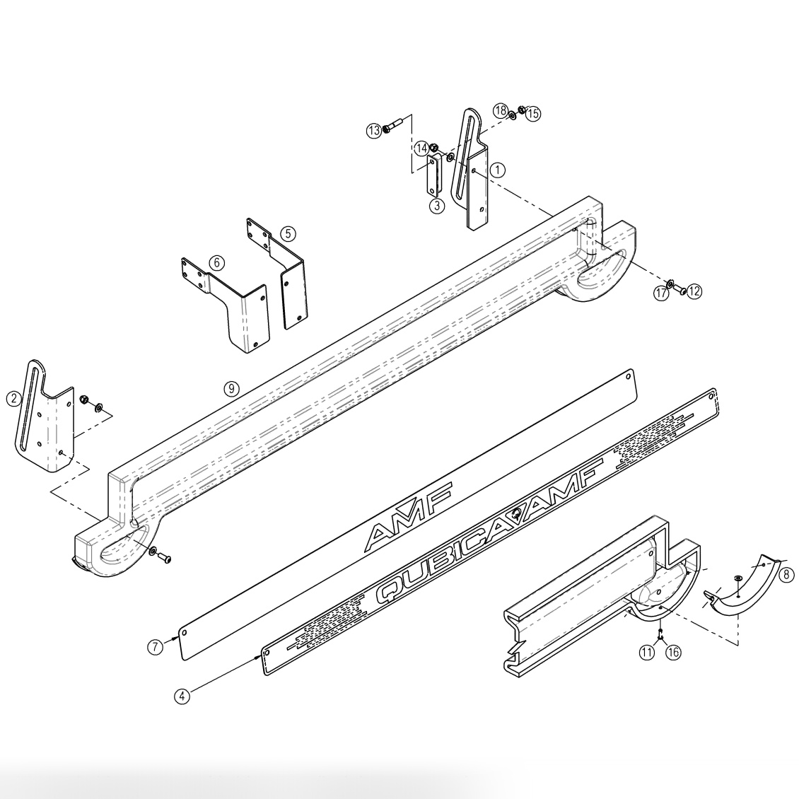 Sweep Bar Mounting Assembly