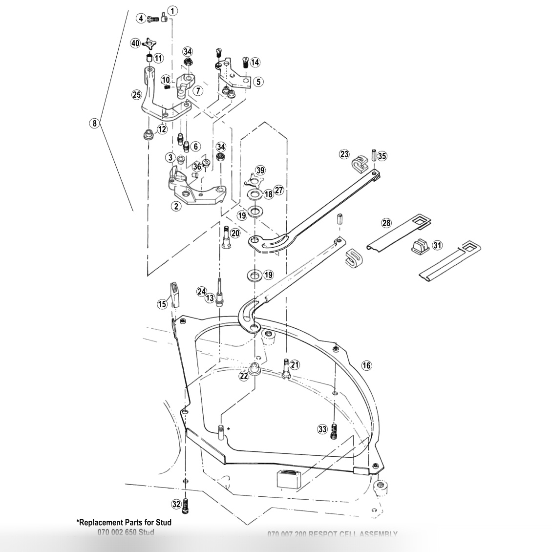 Respot Cell Assembly 1-6 & 8-10