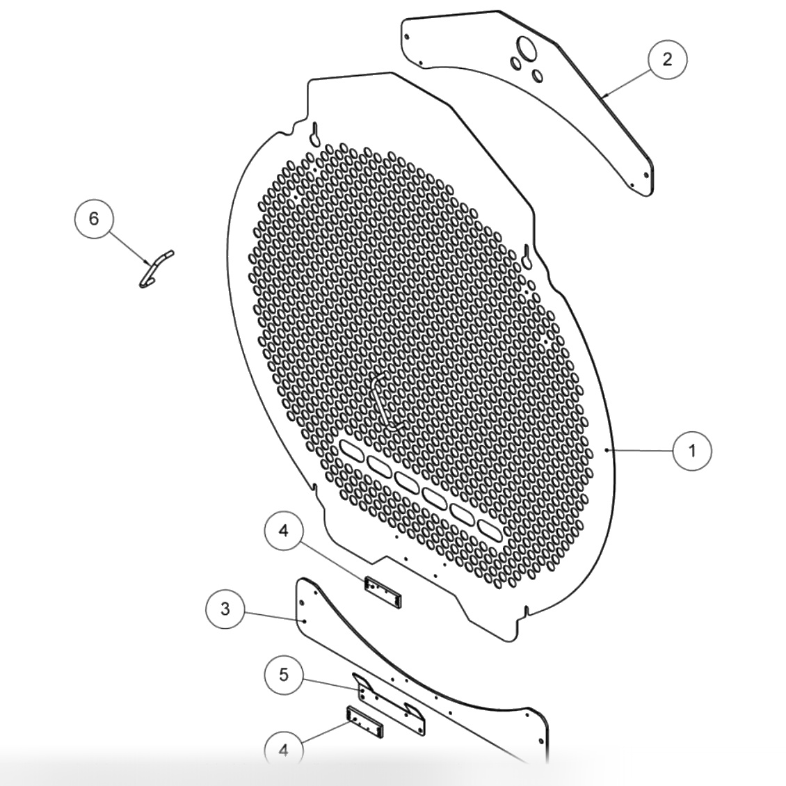 Pinwheel Center Guard Subassembly