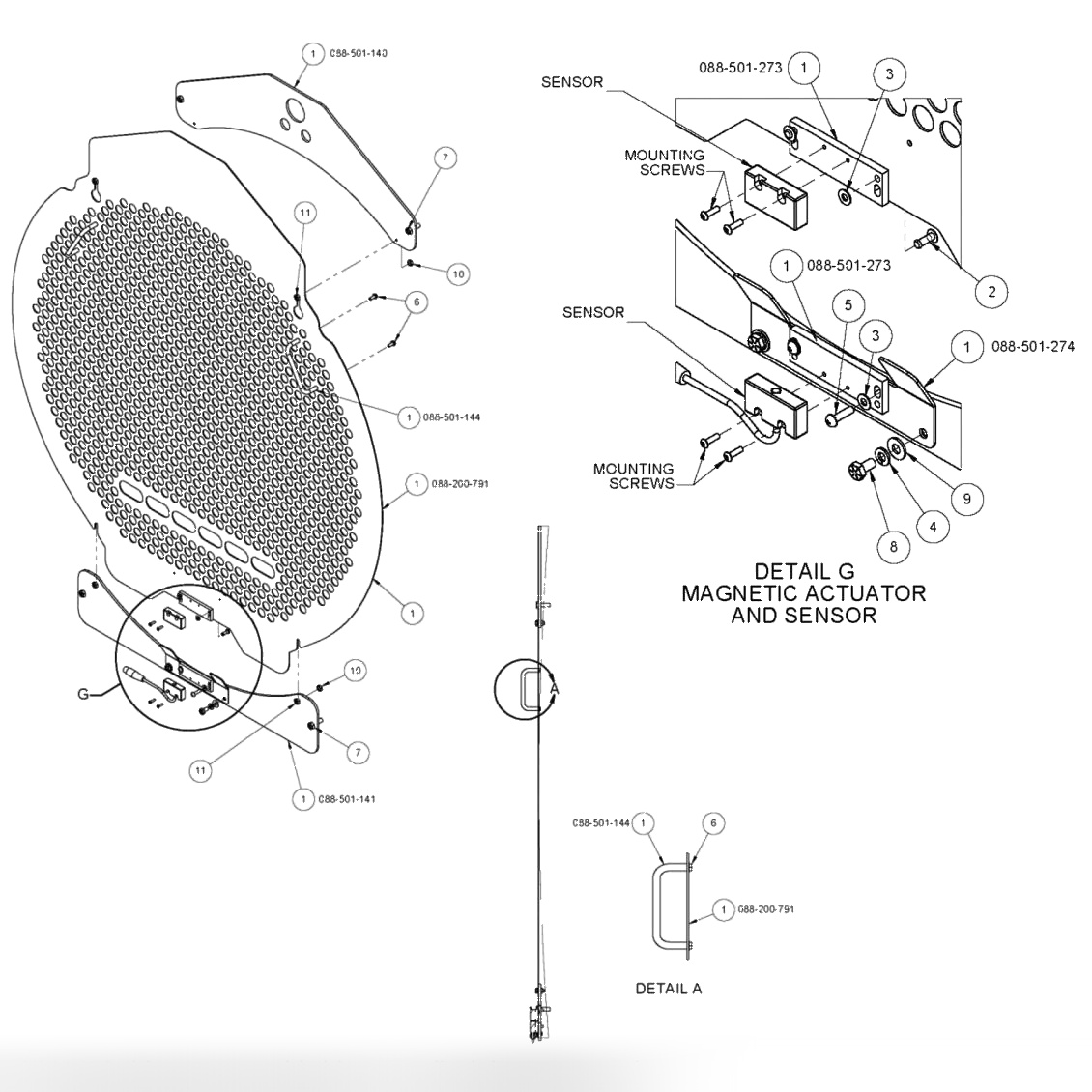 Pinwheel Center Guard Assembly