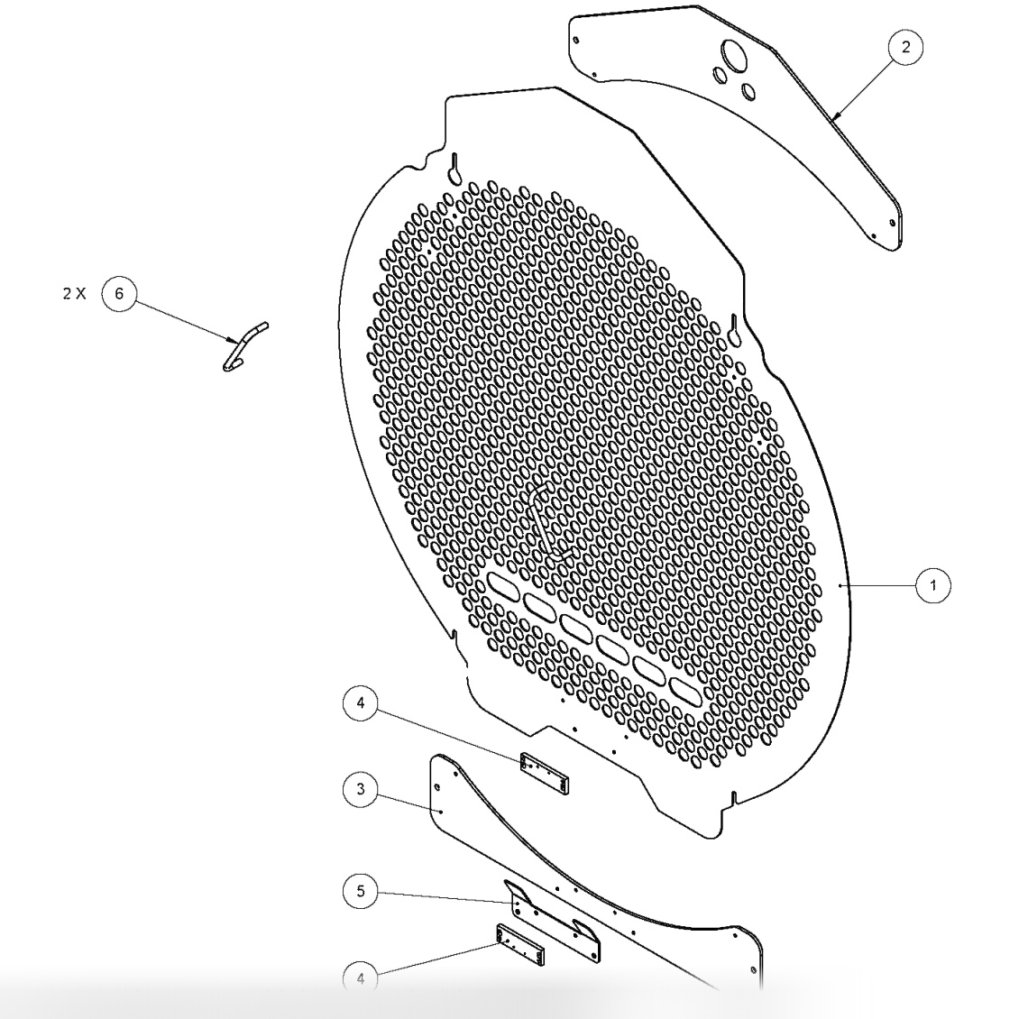 Pinwheel Center Guard Subassembly
