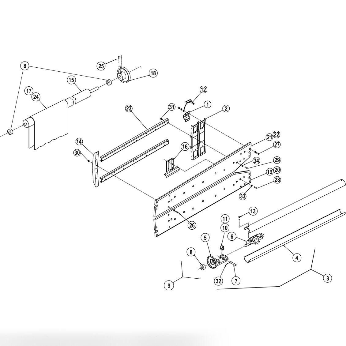 Bounce Plate & Roller Assembly