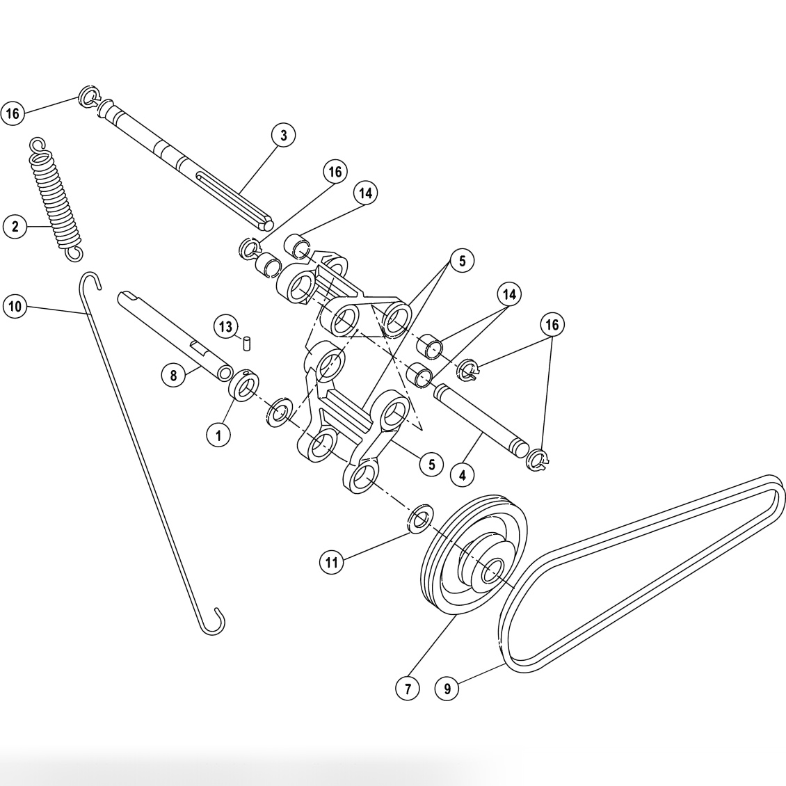PBL Belt Tensioner Assembly (OLD STYLE)