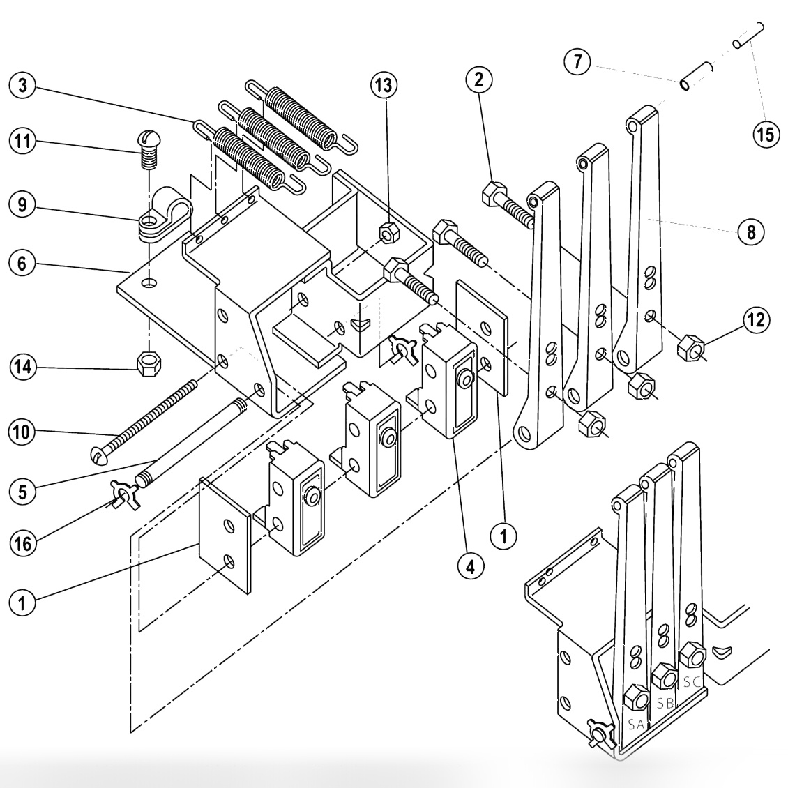 Sweep & Table Cam Switch Assembly