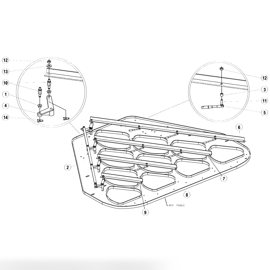 Table & Respot Links Assembly
