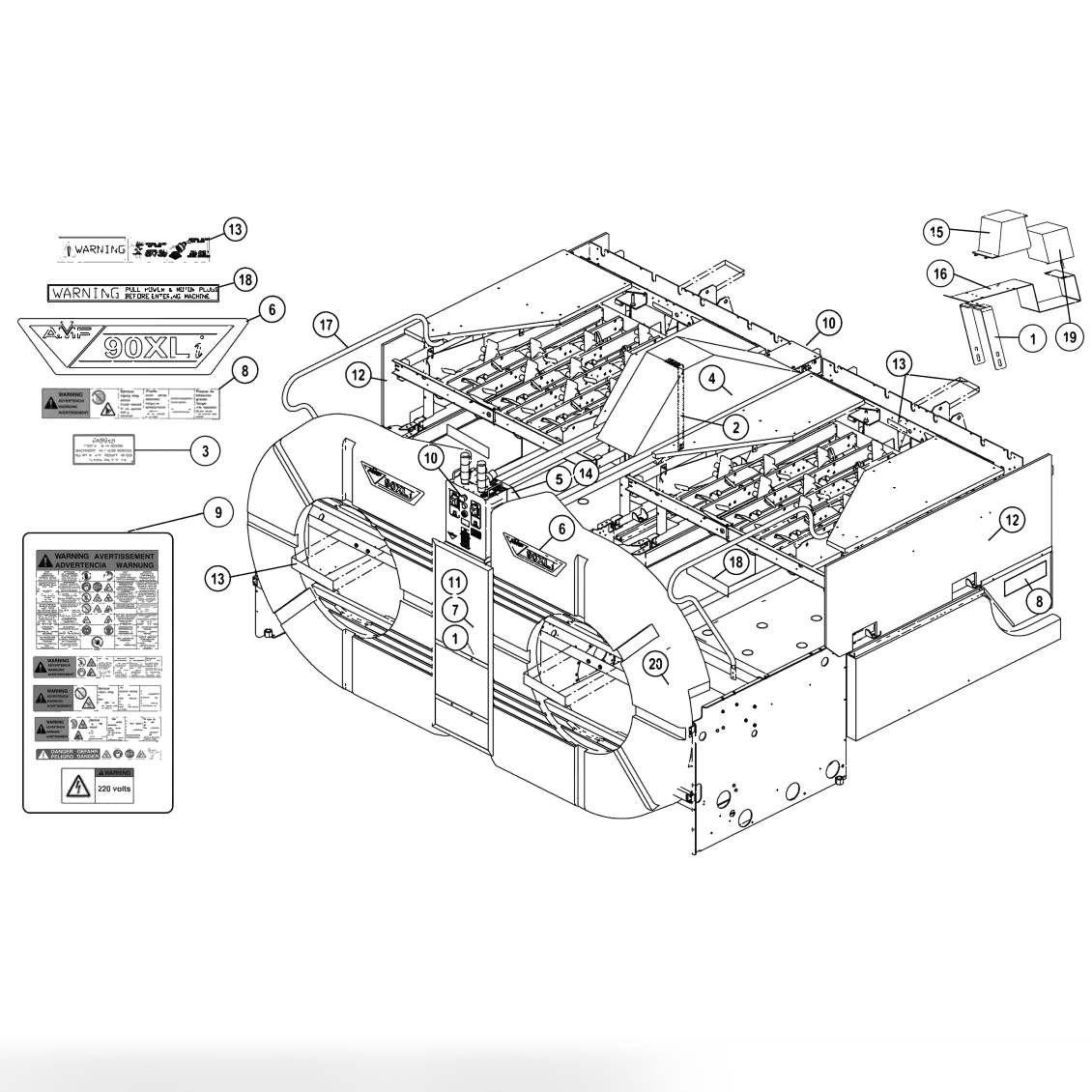 Guards & Safety Labels Assembly