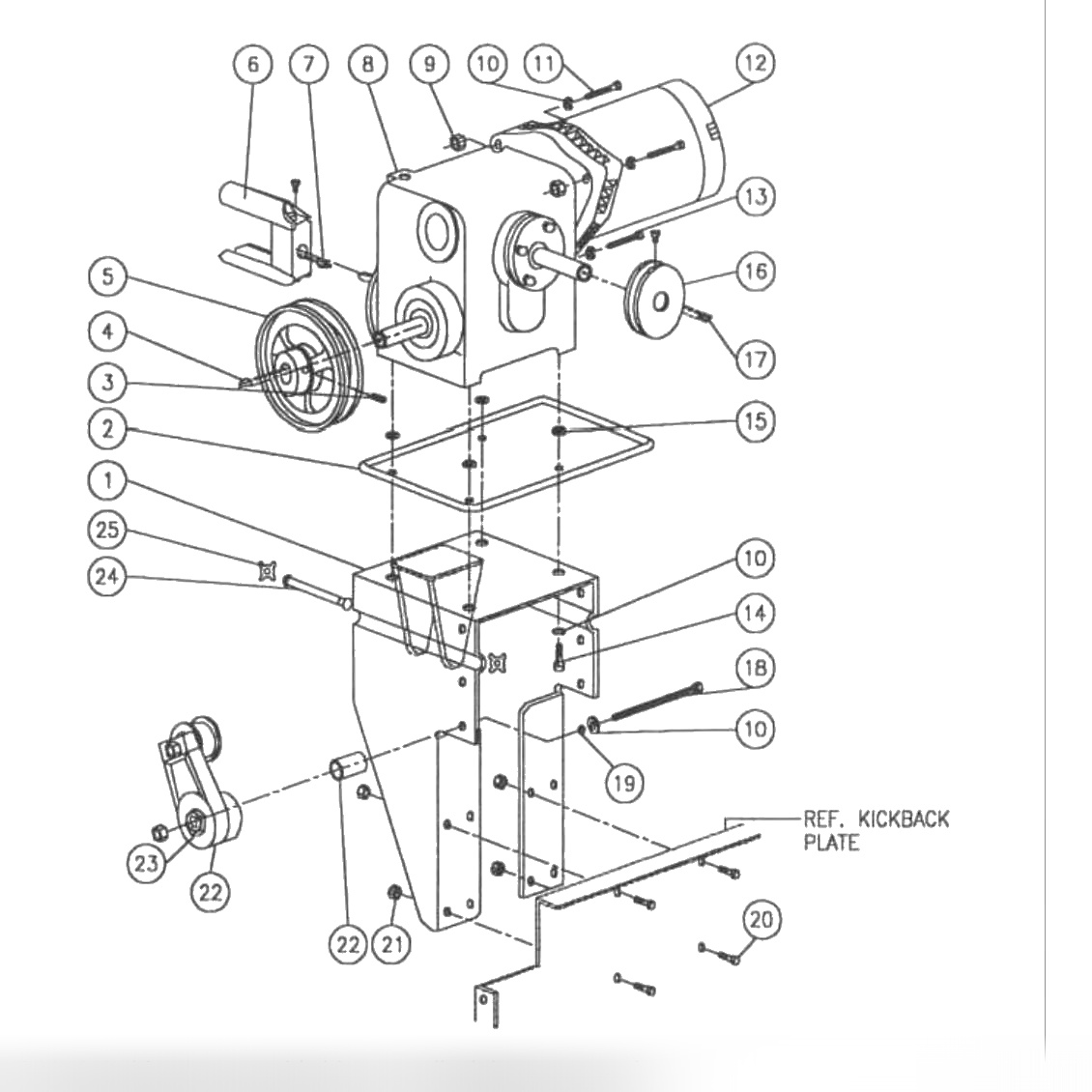 Back End Drive Motor & Bracket Assembly