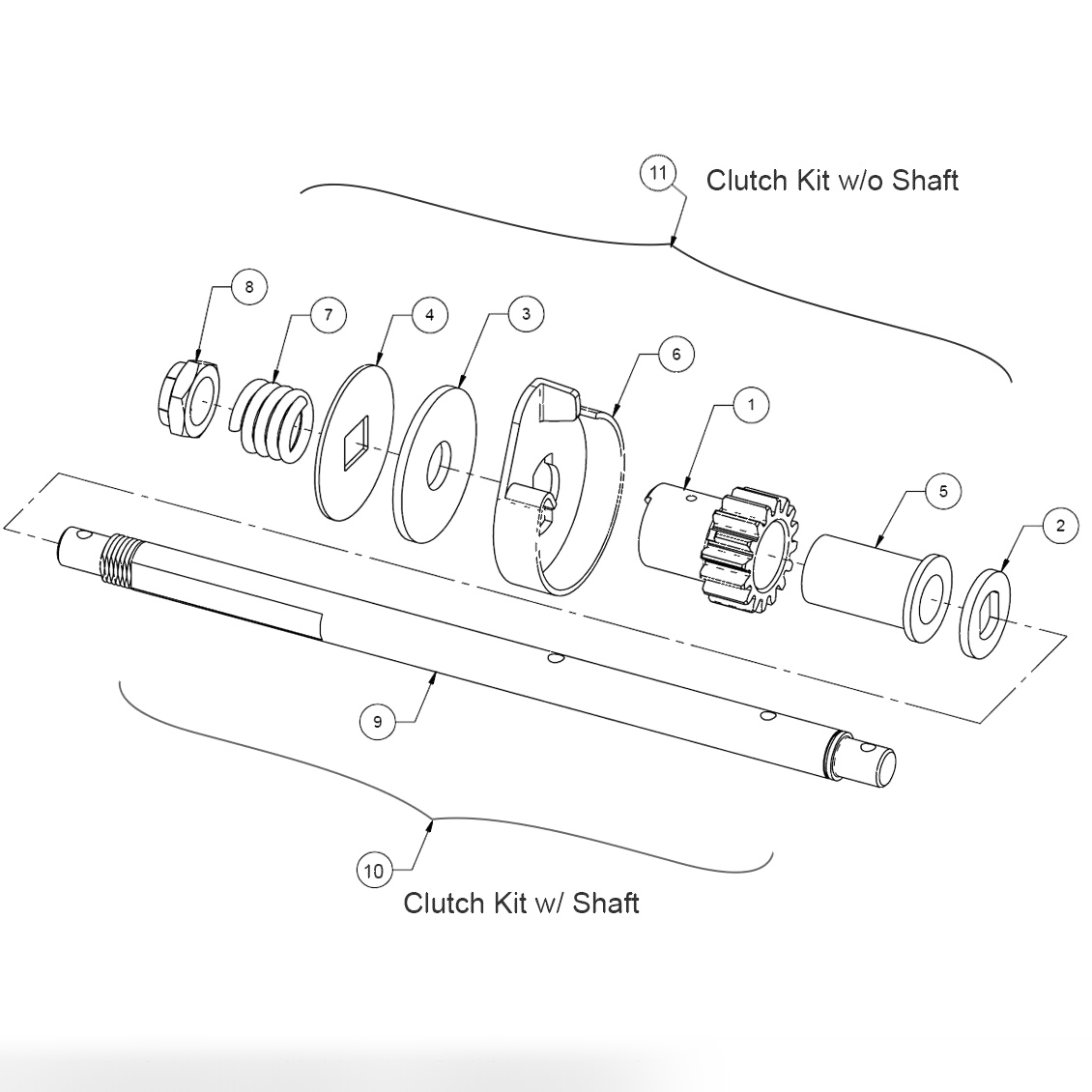 Simplified Clutch Assembly