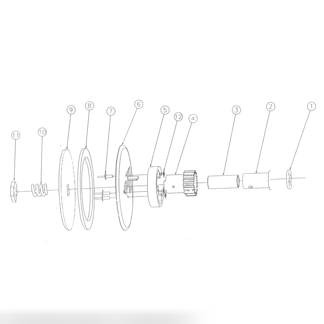 Distributor Clutch Assembly (Flat Disc)