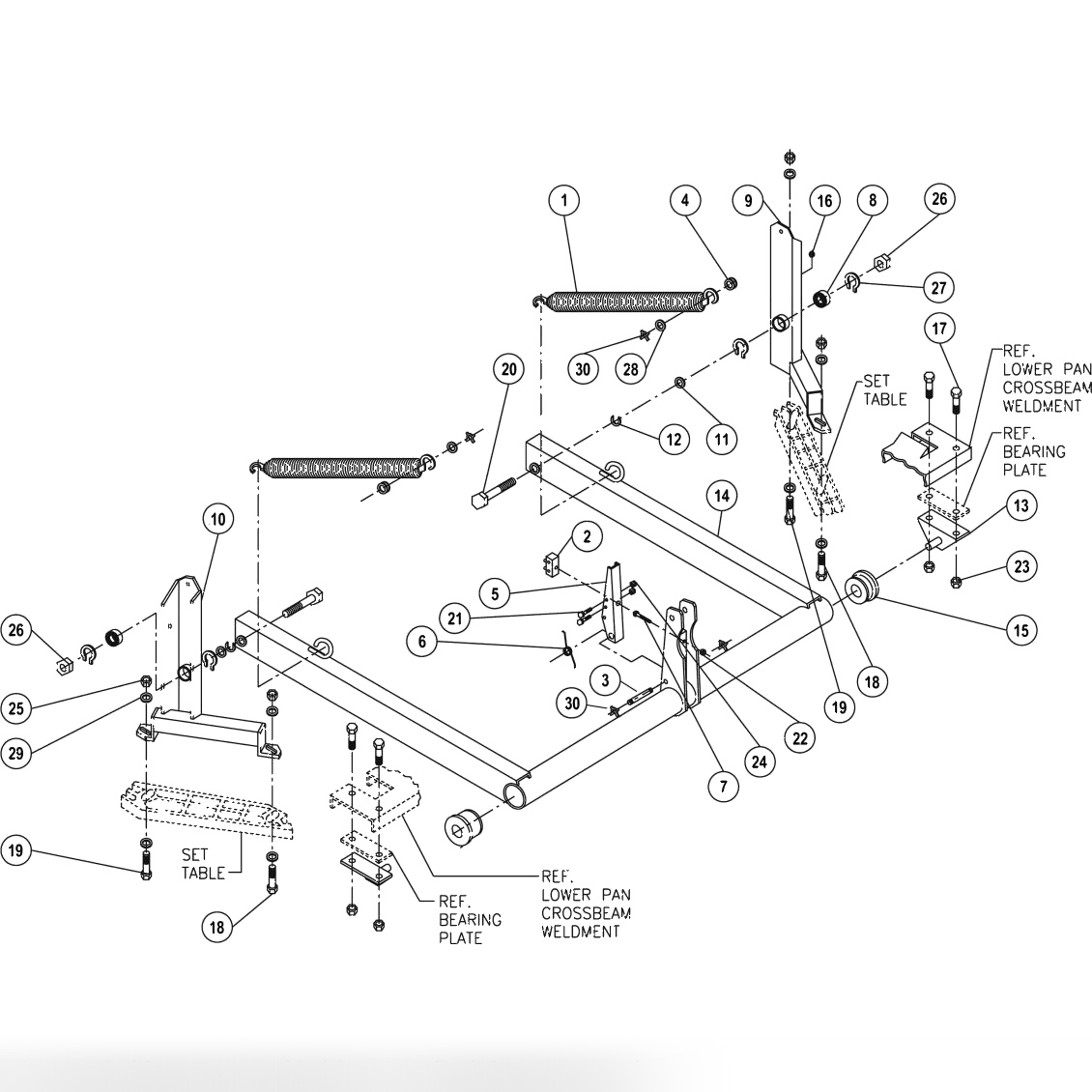Table Torque Tube Assembly - Aluminum