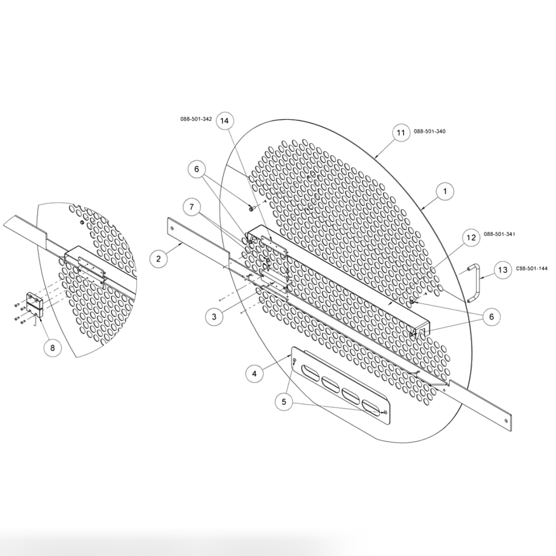 Pinwheel Guard Screen Assembly