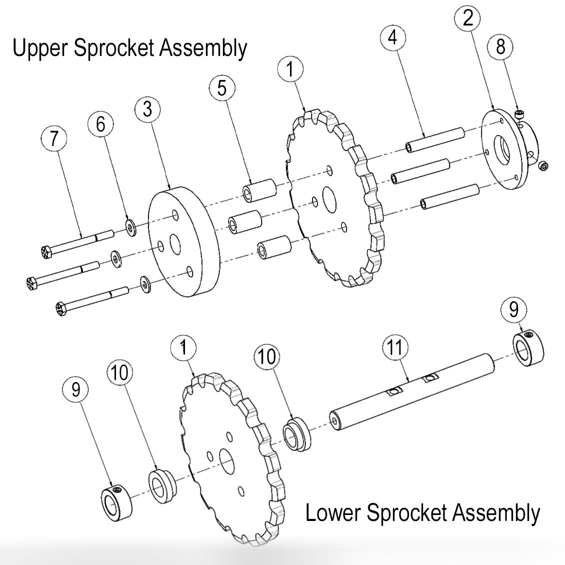 Chain Lift Sprocket Assemblies Chain Lift Sprocket Assemblies