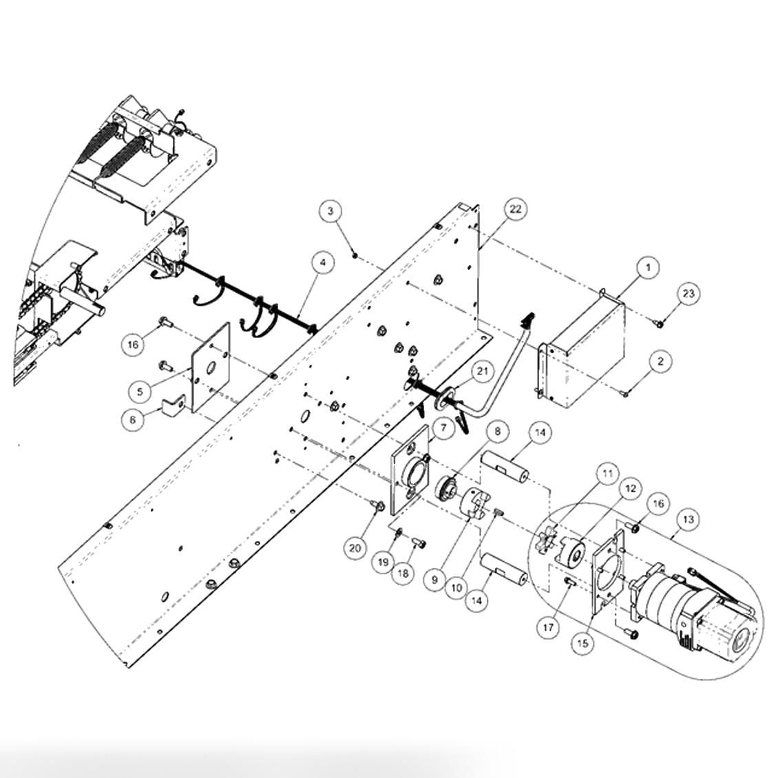 Drawbar Drive Motor & Control Box