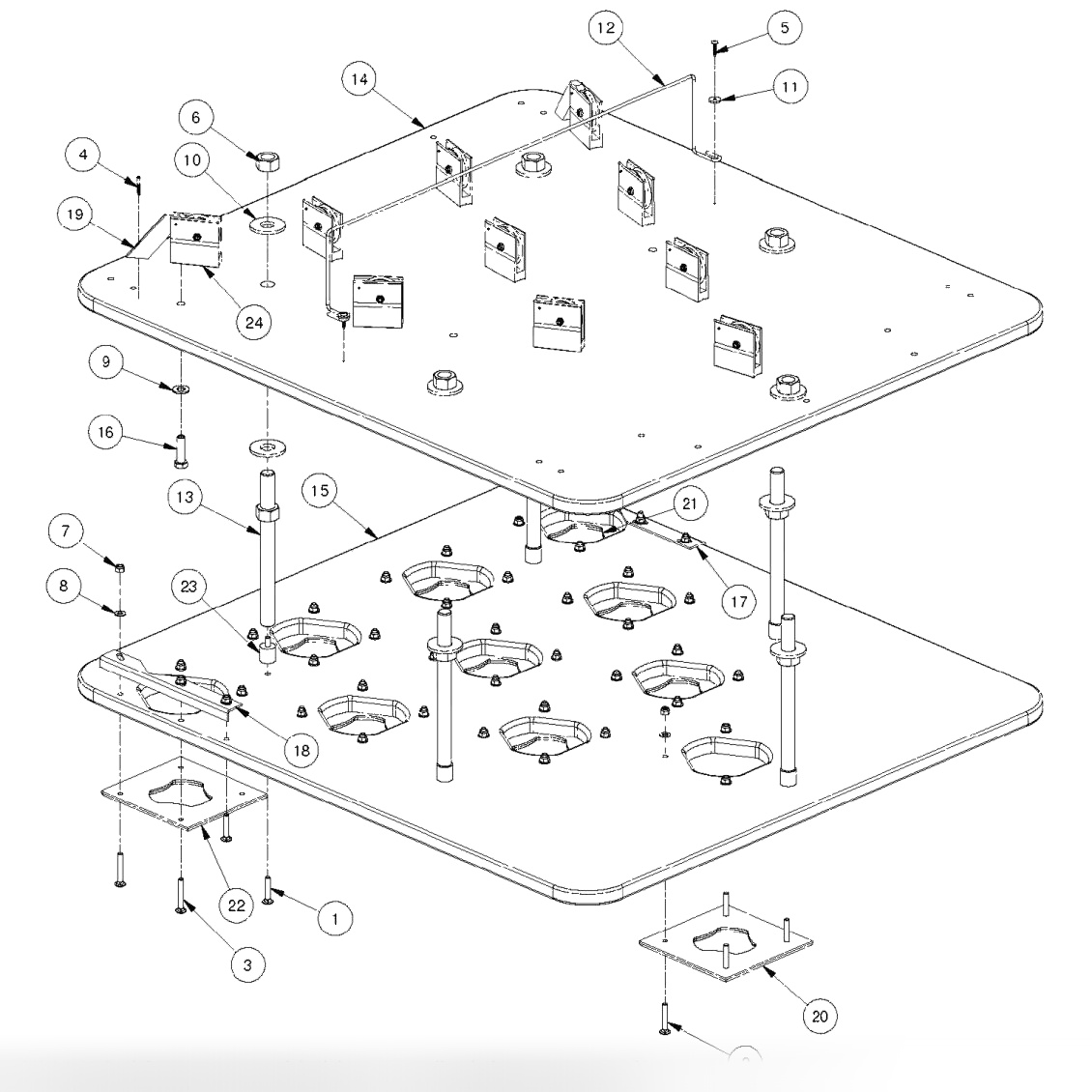 Upper & Lower Tables with Stabilizers