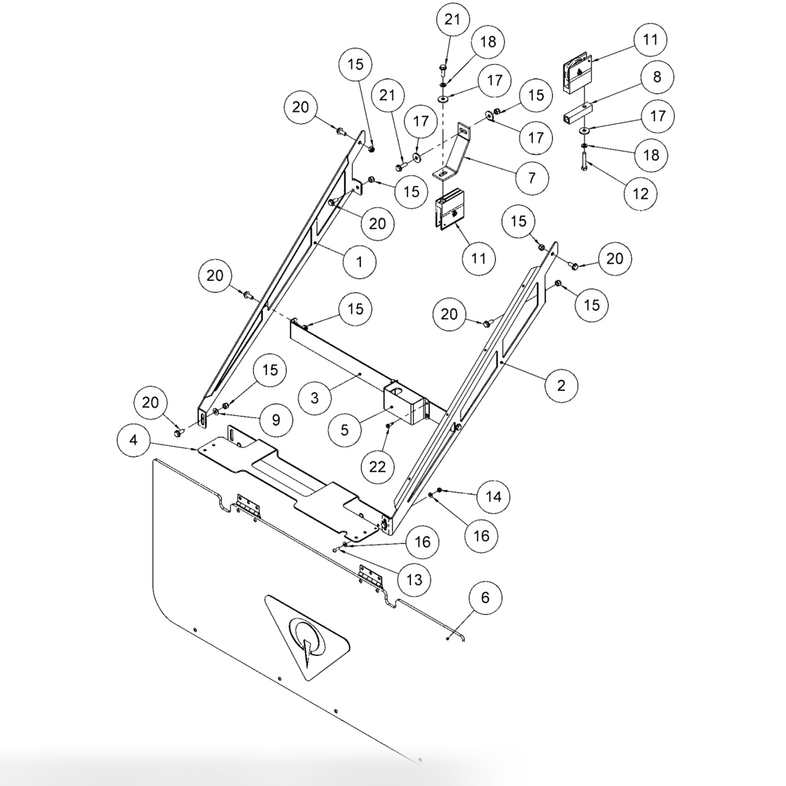 Pit Light Mounting Bracket Assembly