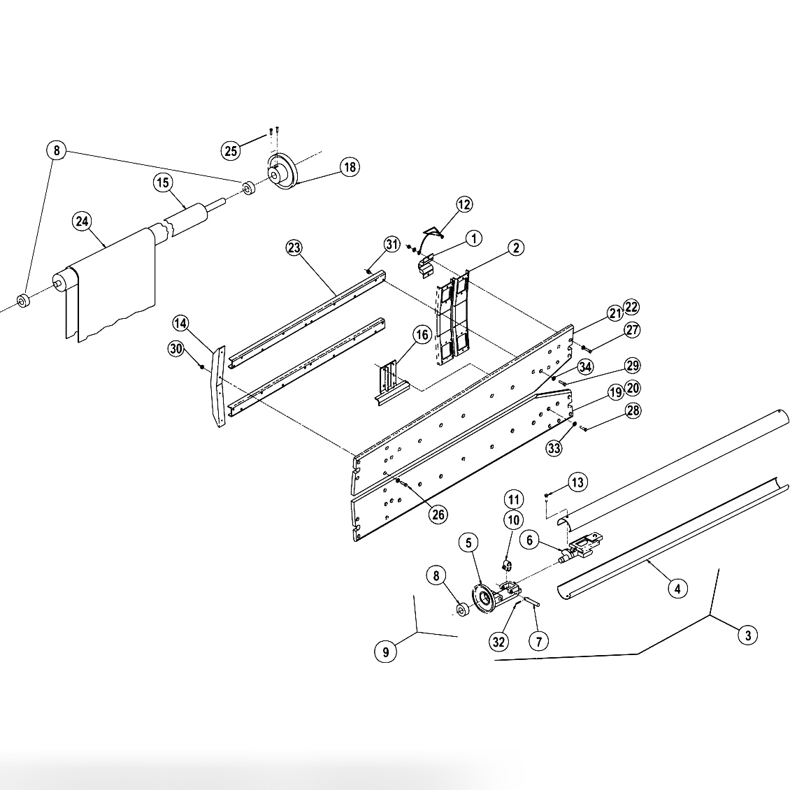 Bounce Plate & Roller Assembly