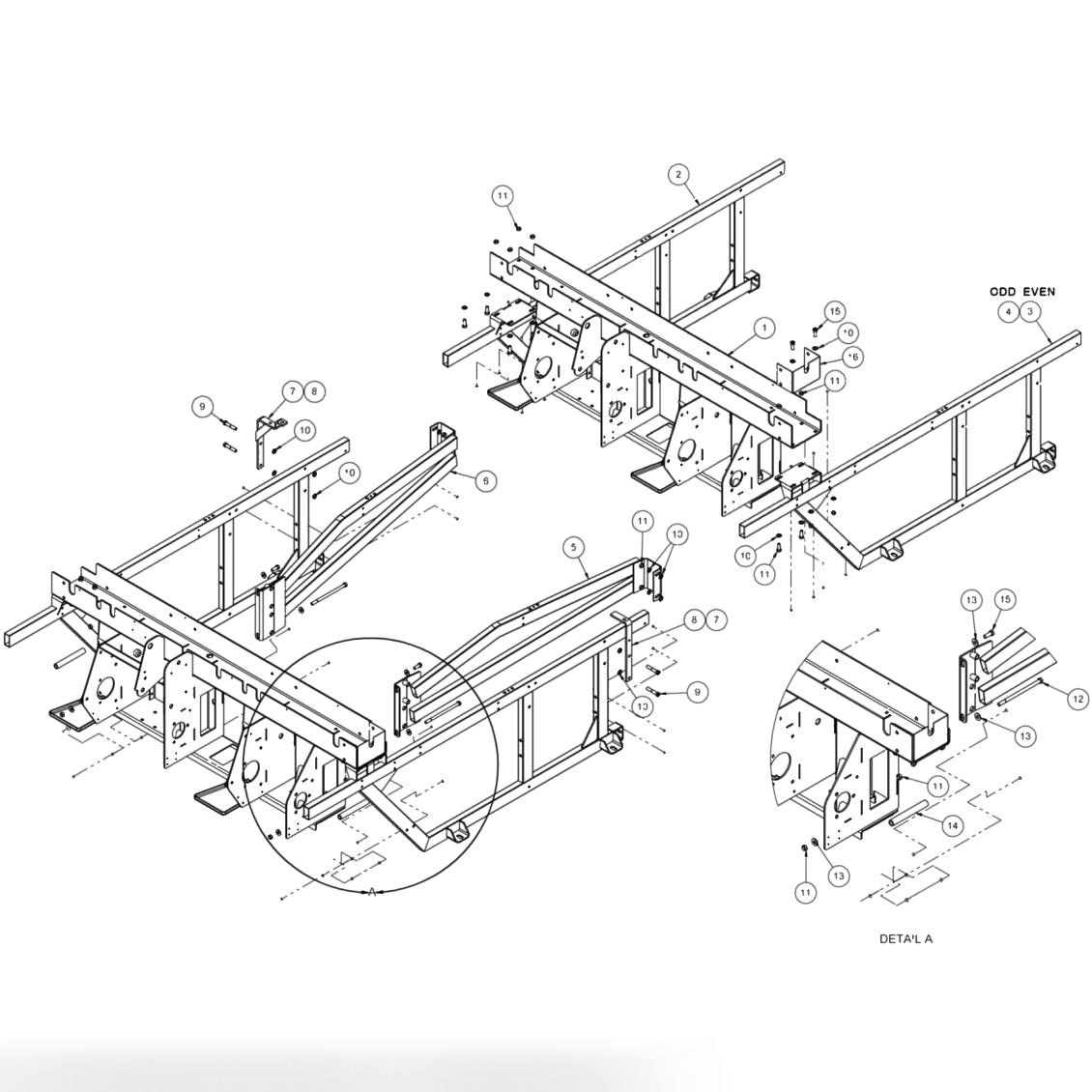 Front End Frame Assembly - Odd & Even Machines