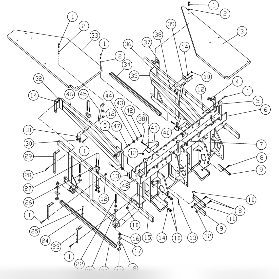 Front End Frame & Platform Assembly - Odd Machine