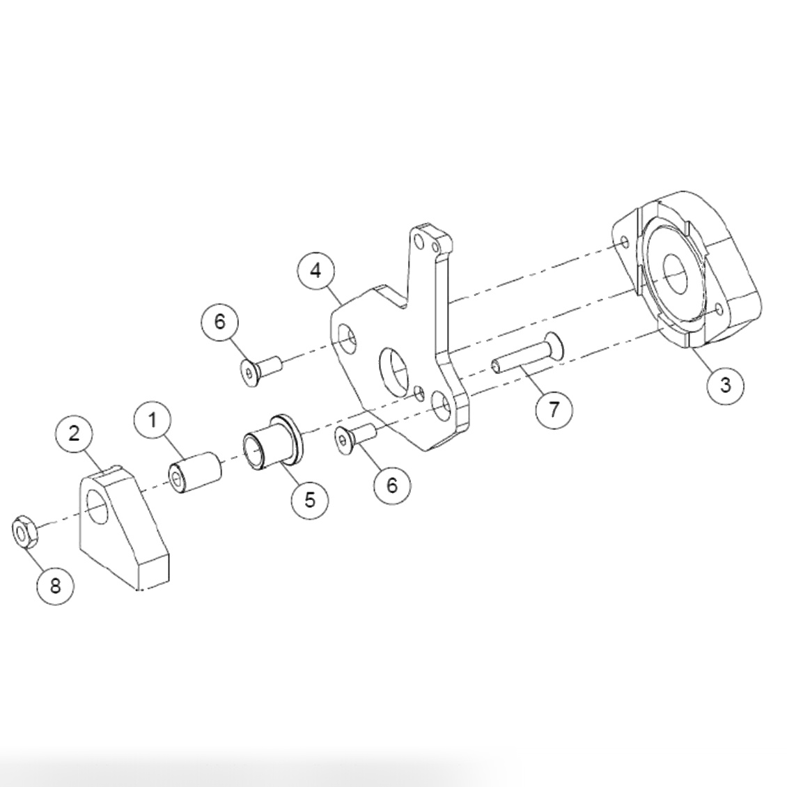 Left Hand Buffer Mounting Assembly