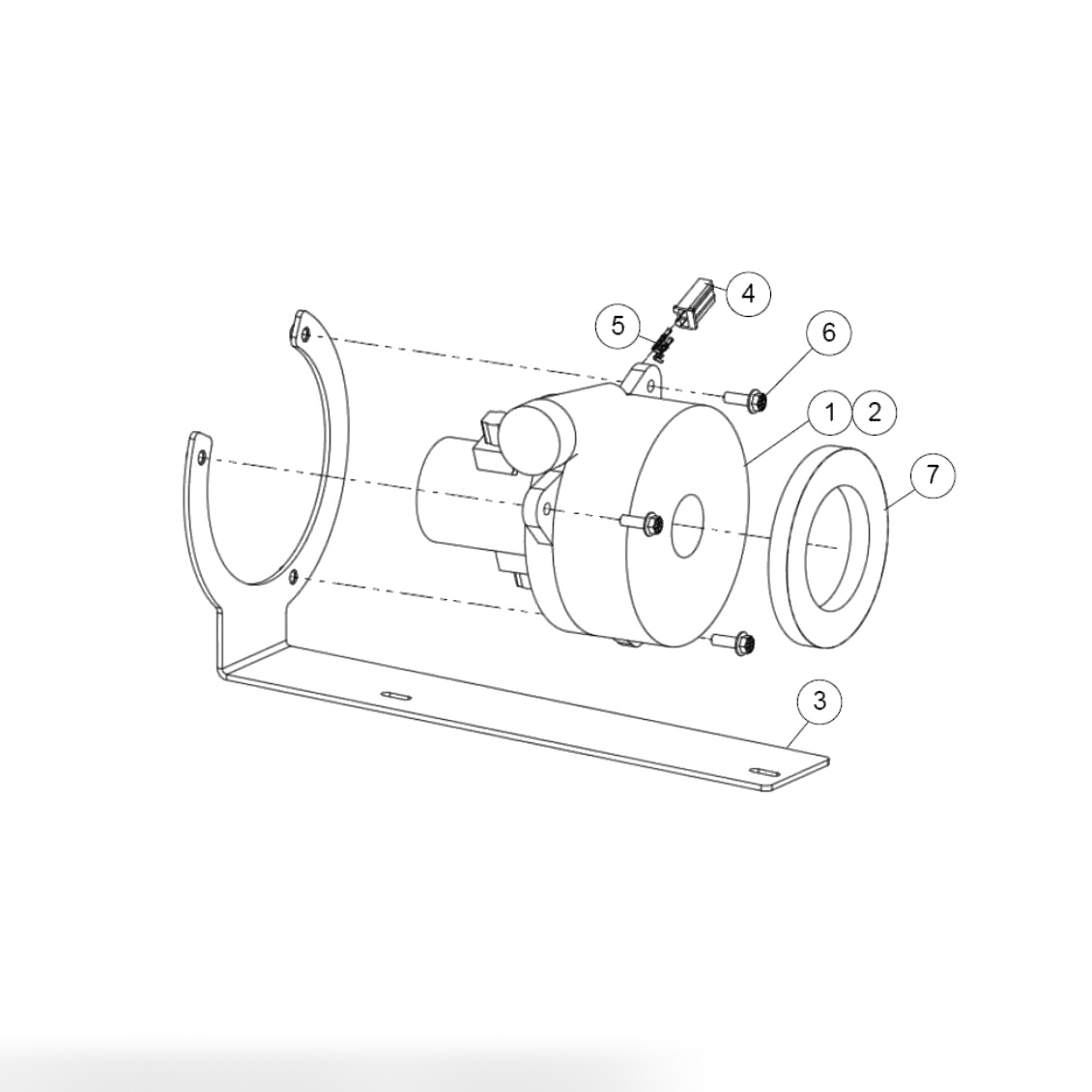 Vacuum Motor & Bracket Assembly