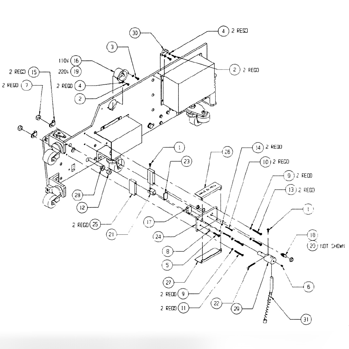 FRAME ASSEMBLY-RIGHT SIDE PLATE-START SWITCH