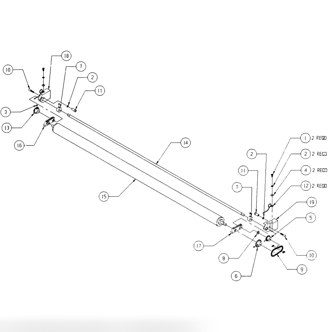 PHENOLIC ROLLER ASSEMBLY